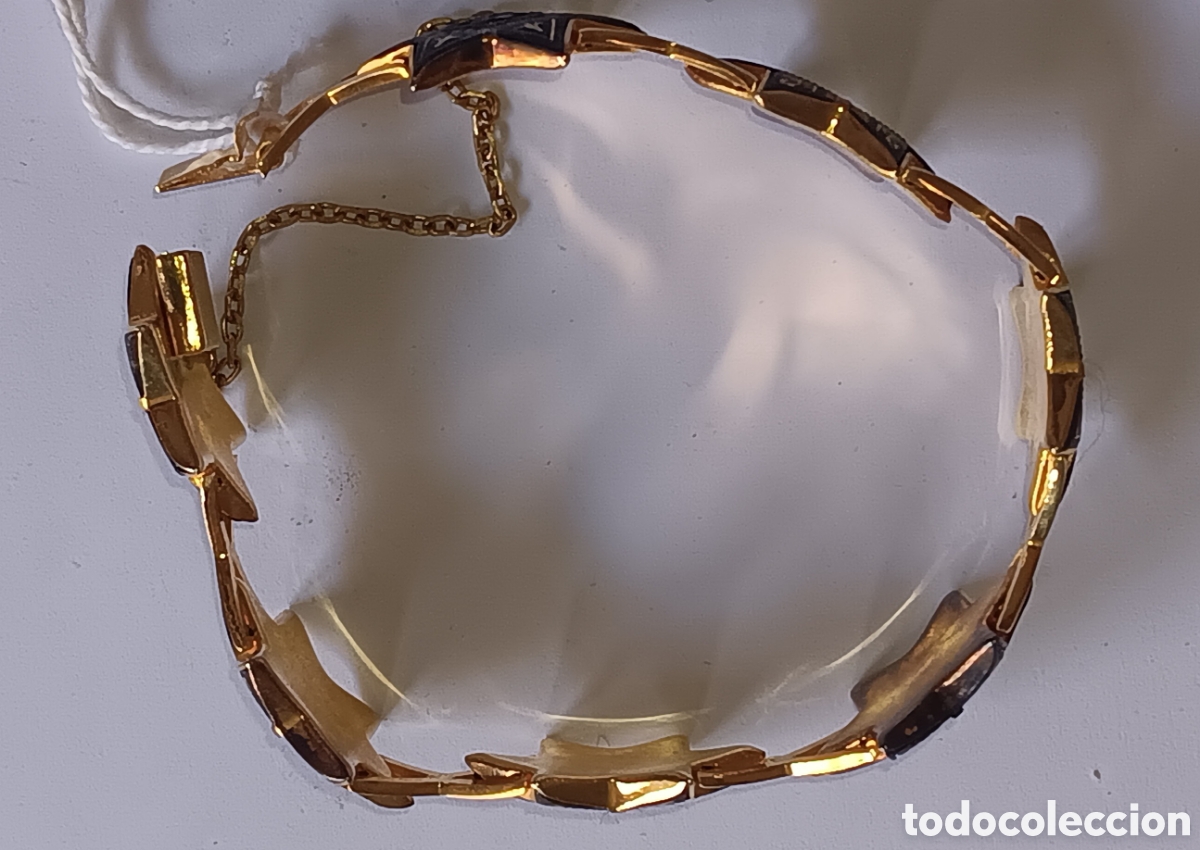 Joyeria: Pulsera damasquinada. Trabajo toledano. - Foto 4