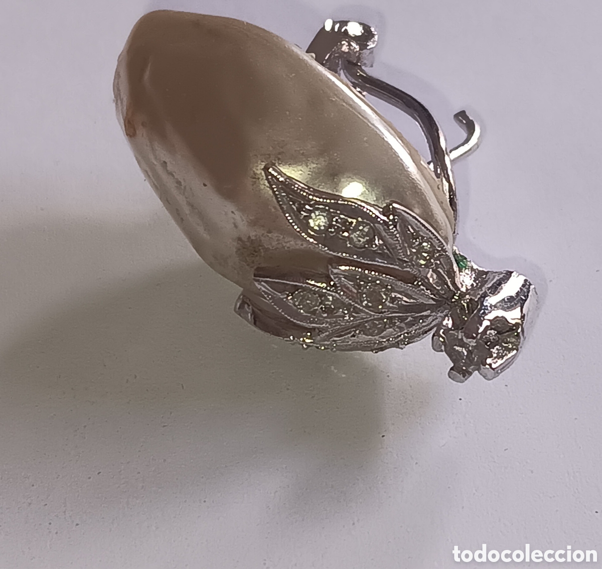 Joyeria: Conjunto a&ntilde;os 50 anillo y pendientes . Perlas barrocas - Foto 3