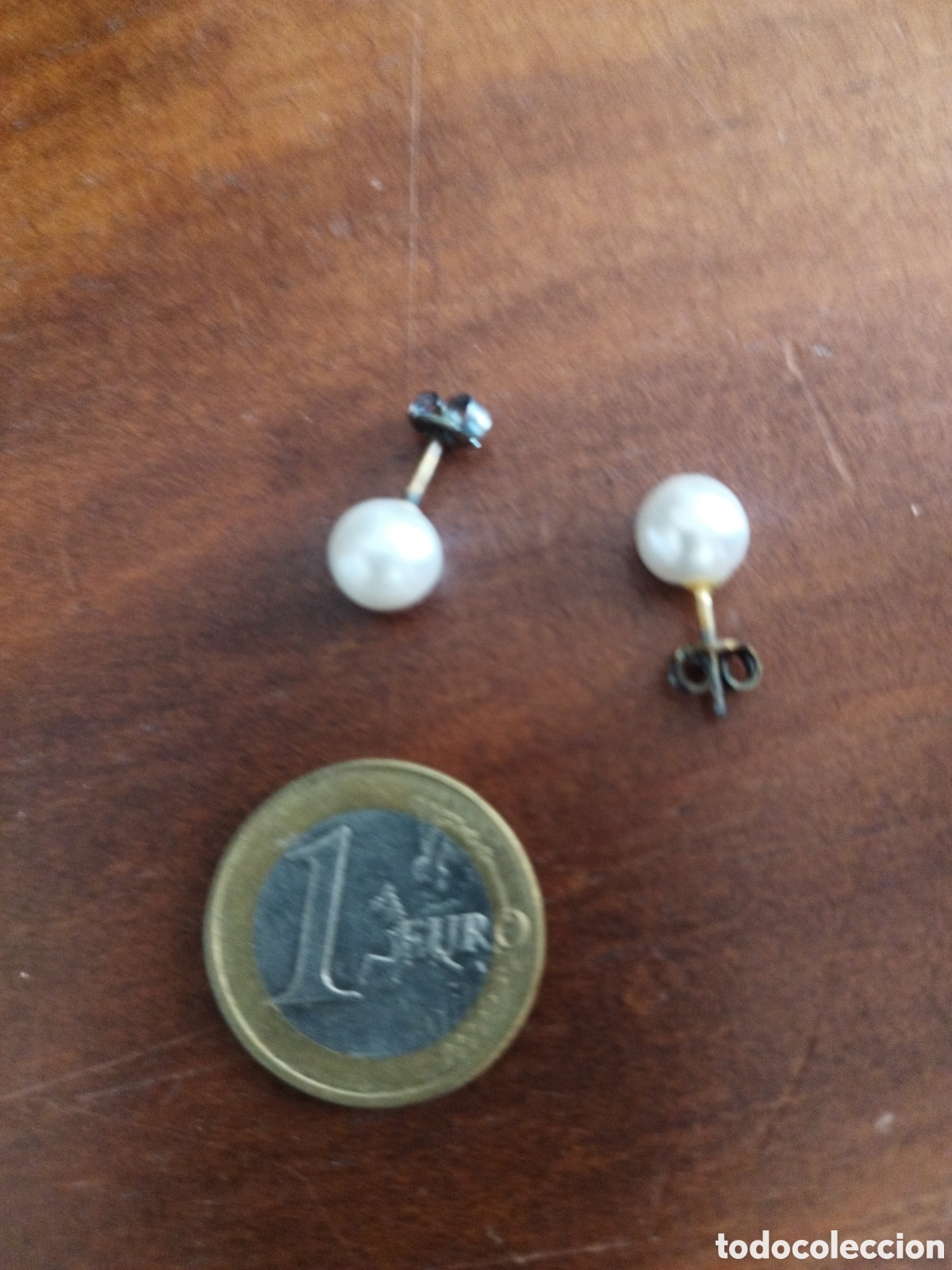 Joyeria: Pendientes perla cierre tuerca - Foto 2