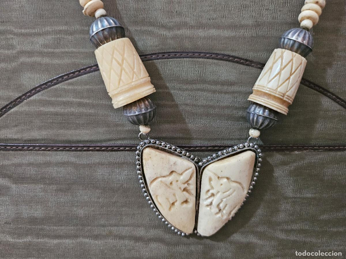 Joyeria: collar de hueso y plateado - Foto 3