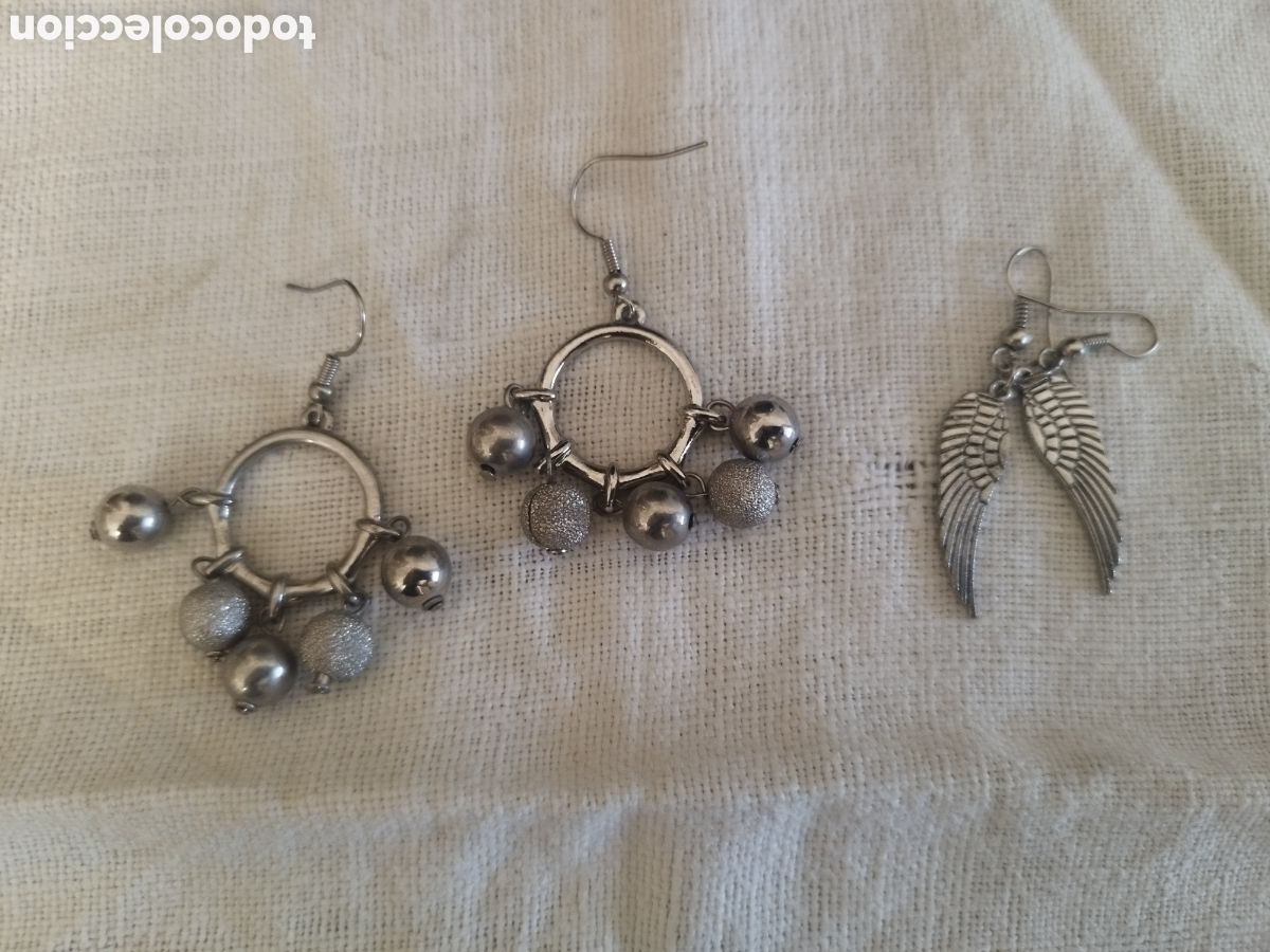 Joyeria: Pendientes alas o bolas metal plateado - Foto 1