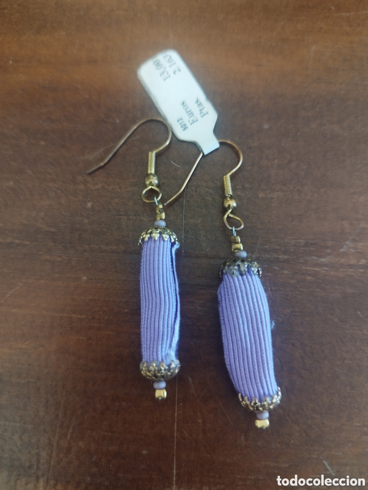 Joyeria: Pendientes vintage tela - Foto 1