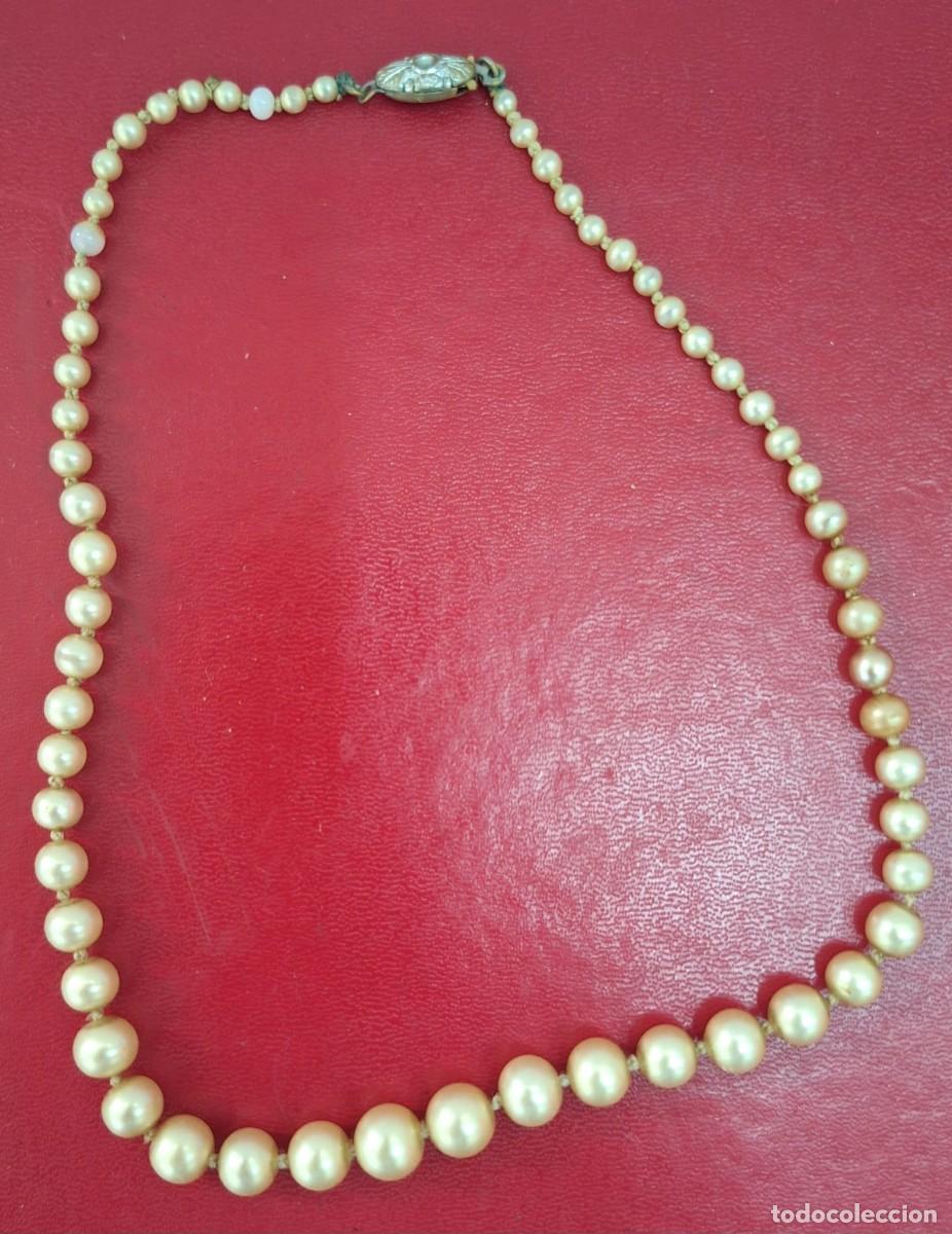 Joyeria: Collar de perlas de bisuter&iacute;a (imitaci&oacute;n) &ndash; 37 cm - Foto 1