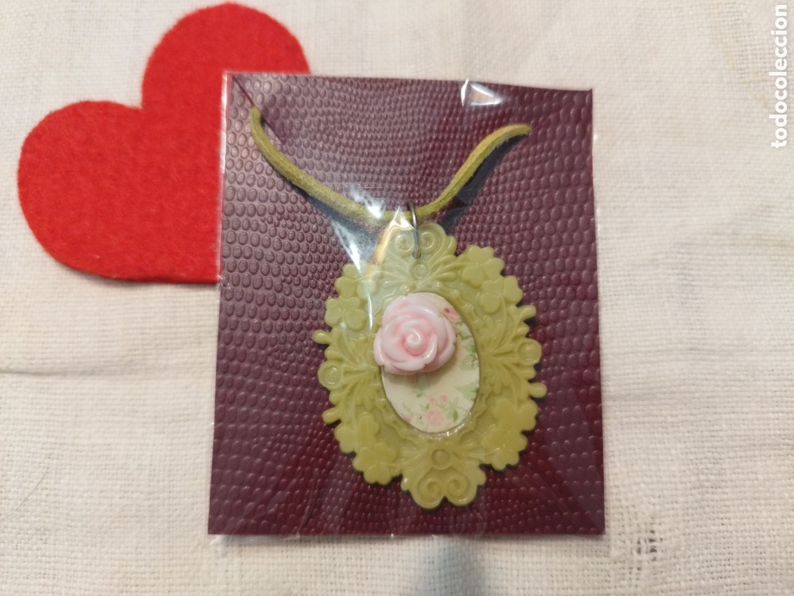 Joyeria: Collar rosa camafeo resina - Foto 1