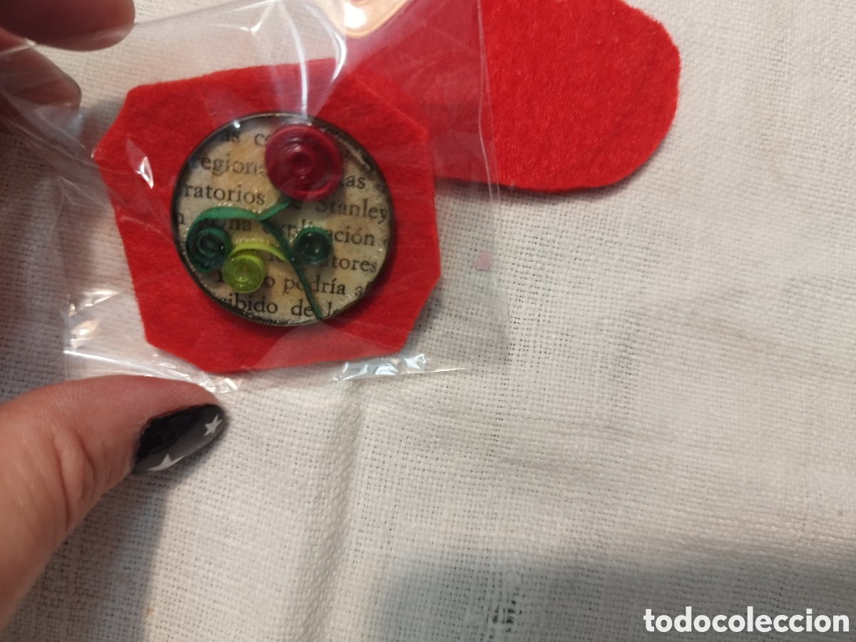 Joyeria: Broche rosa quilling de Janil - Foto 2