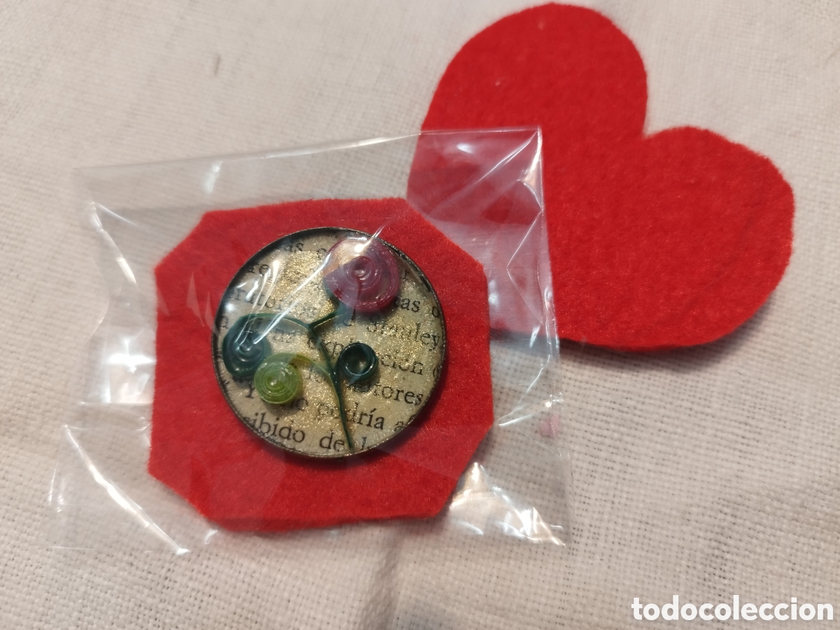 Joyeria: Broche rosa quilling de Janil - Foto 1
