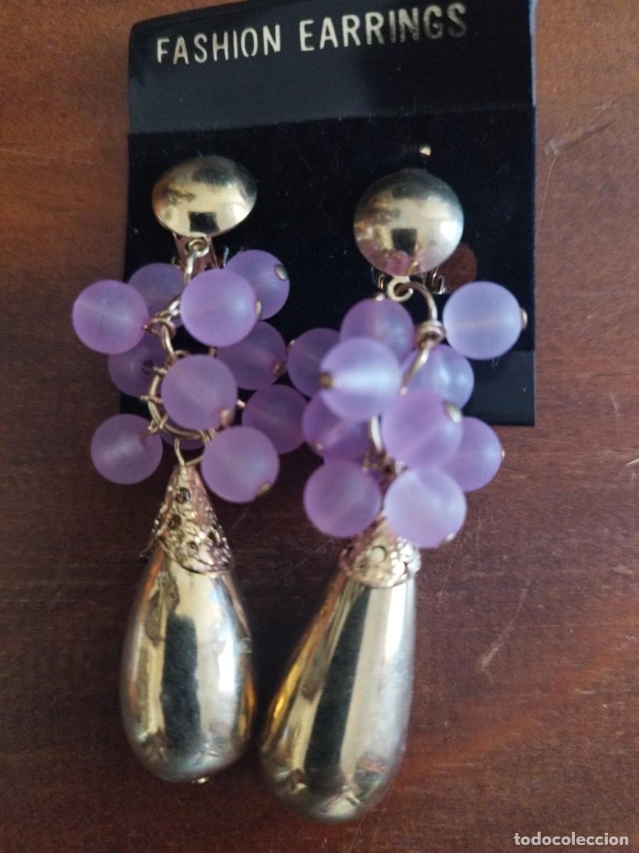 Joyeria: Pendientes l&aacute;grima vintage rosa - Foto 1