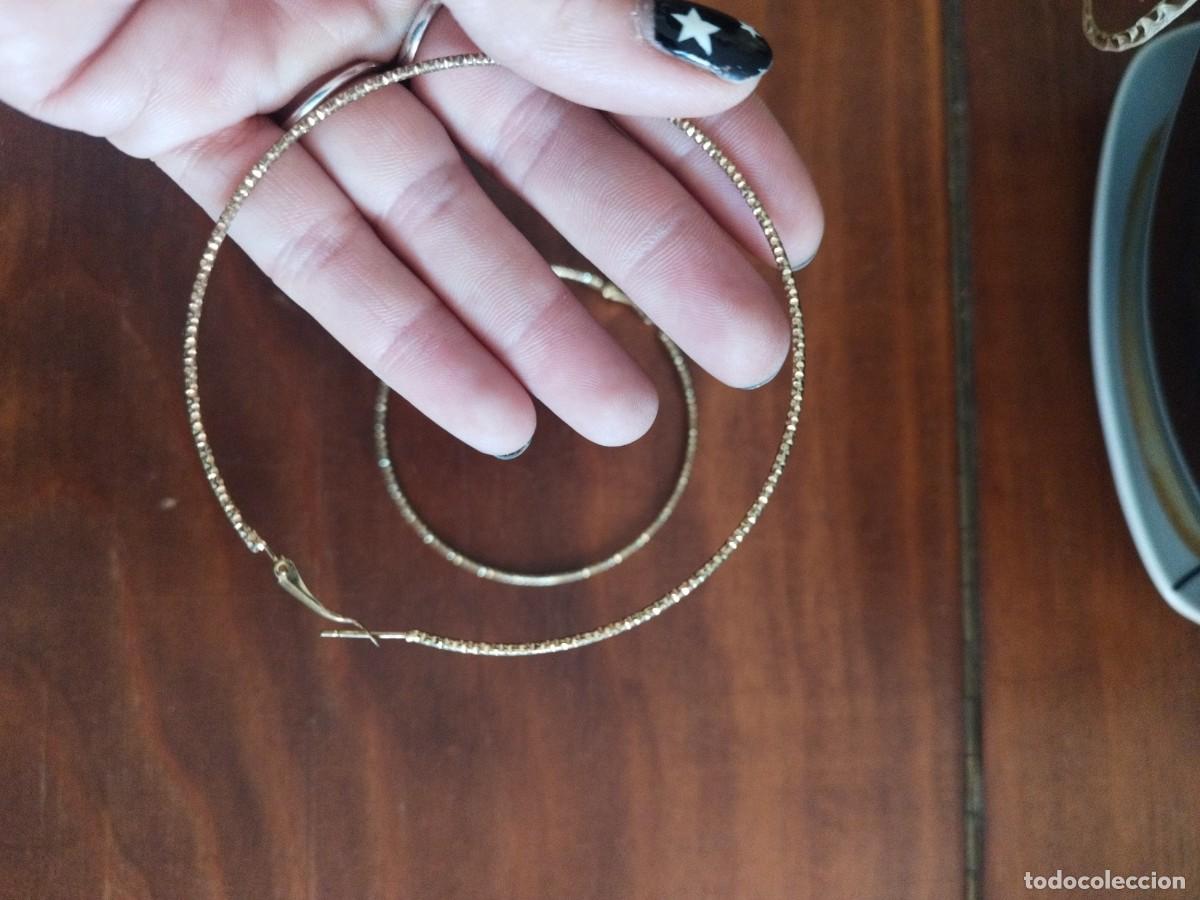Joyeria: Pendientes aro grande dorado - Foto 2