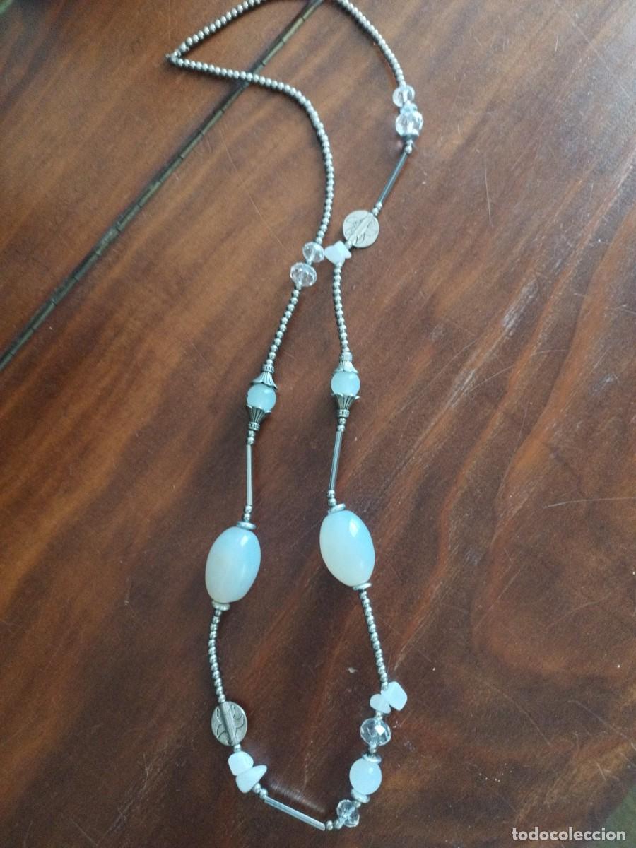 Joyeria: Collar largo plateado piedras - Foto 1