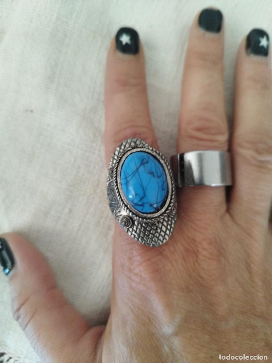 Joyeria: Original anillo vintage sombrero turquesa - Foto 1