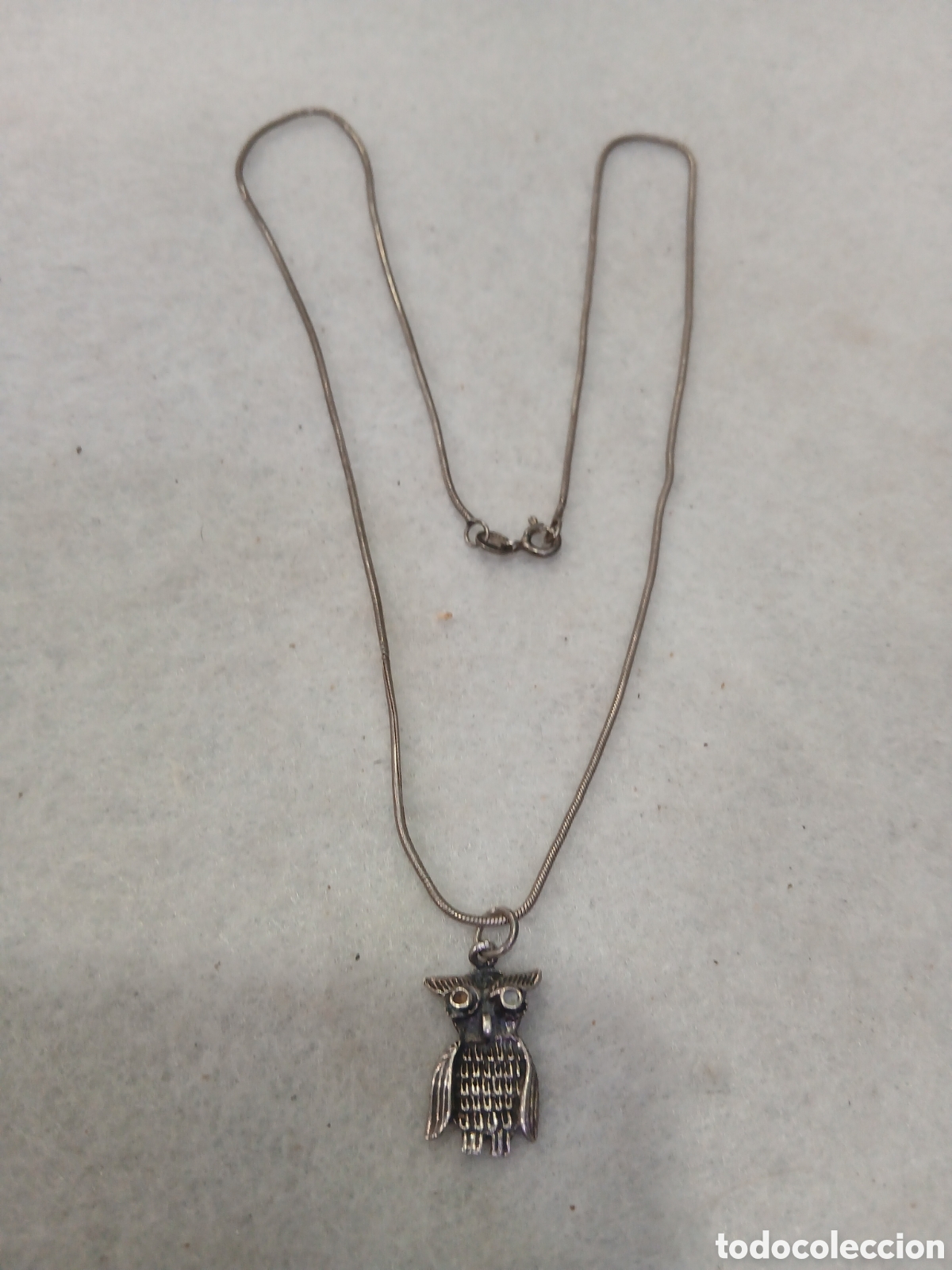 Joyeria: Cadena con b&uacute;ho plata de ley. (L127) - Foto 1
