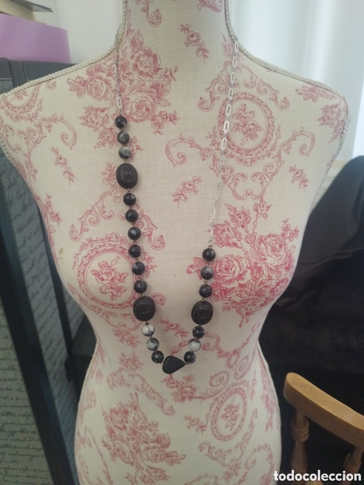 Joyeria: Collar estilo vintage negro y marmolado - Foto 3