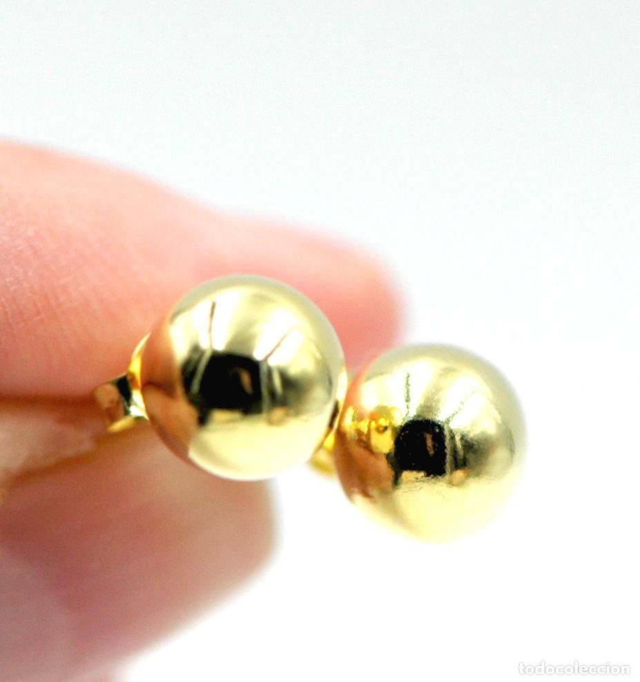 Joyeria: Pendientes bola Plata Ley dorada, 6mm - Foto 1