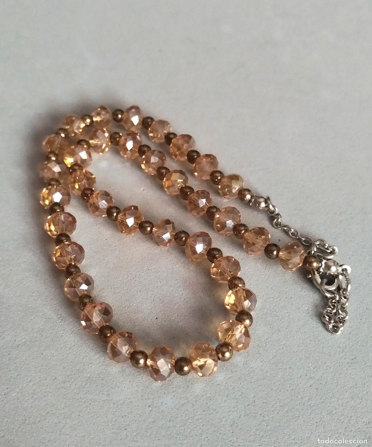 Joyeria: Collar corto de cuentas de cristal. - Foto 1