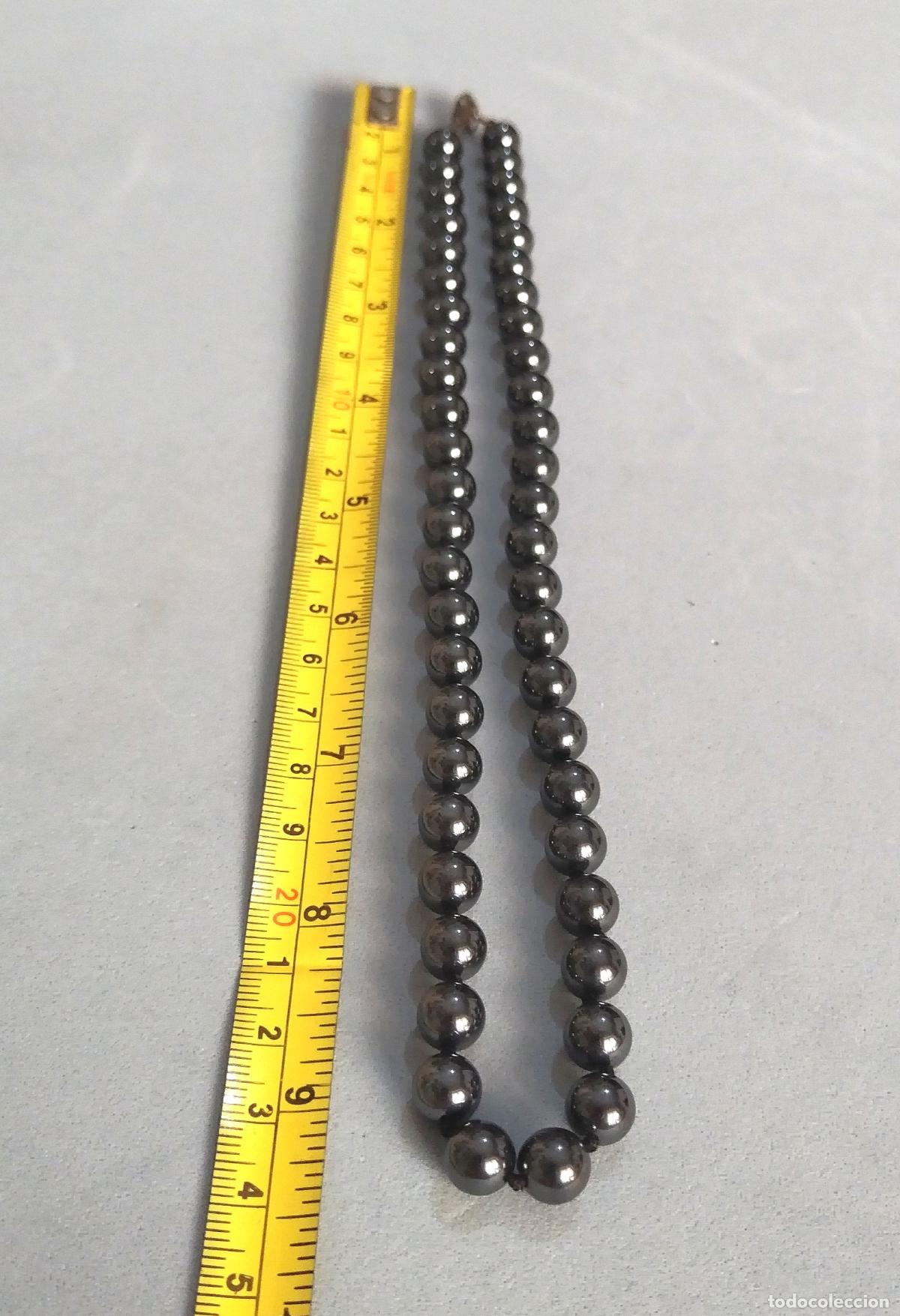 Joyeria: Collar con cuentas de hematites engarzadas a mano. - Foto 2