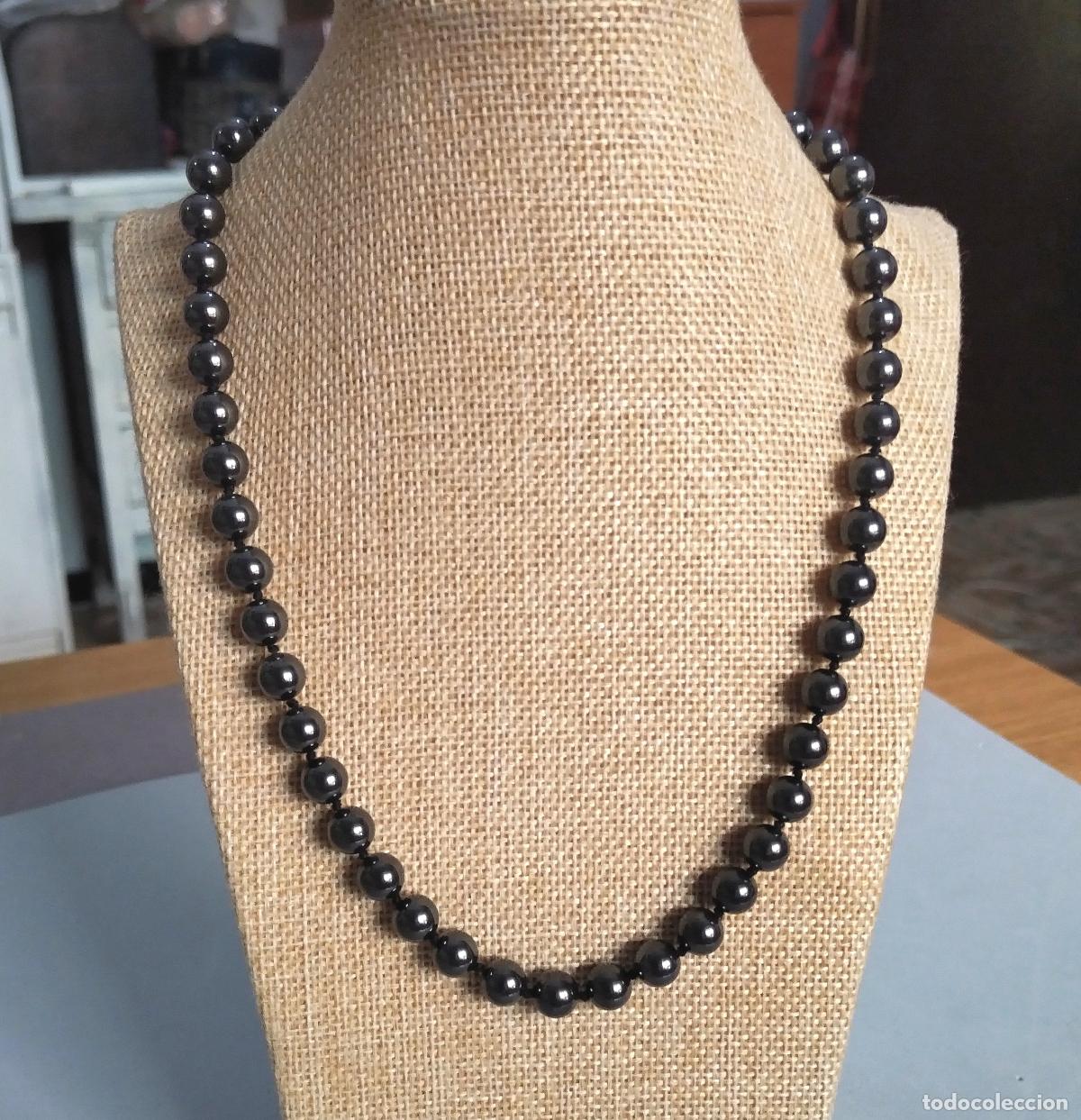 Joyeria: Collar con cuentas de hematites engarzadas a mano. - Foto 1
