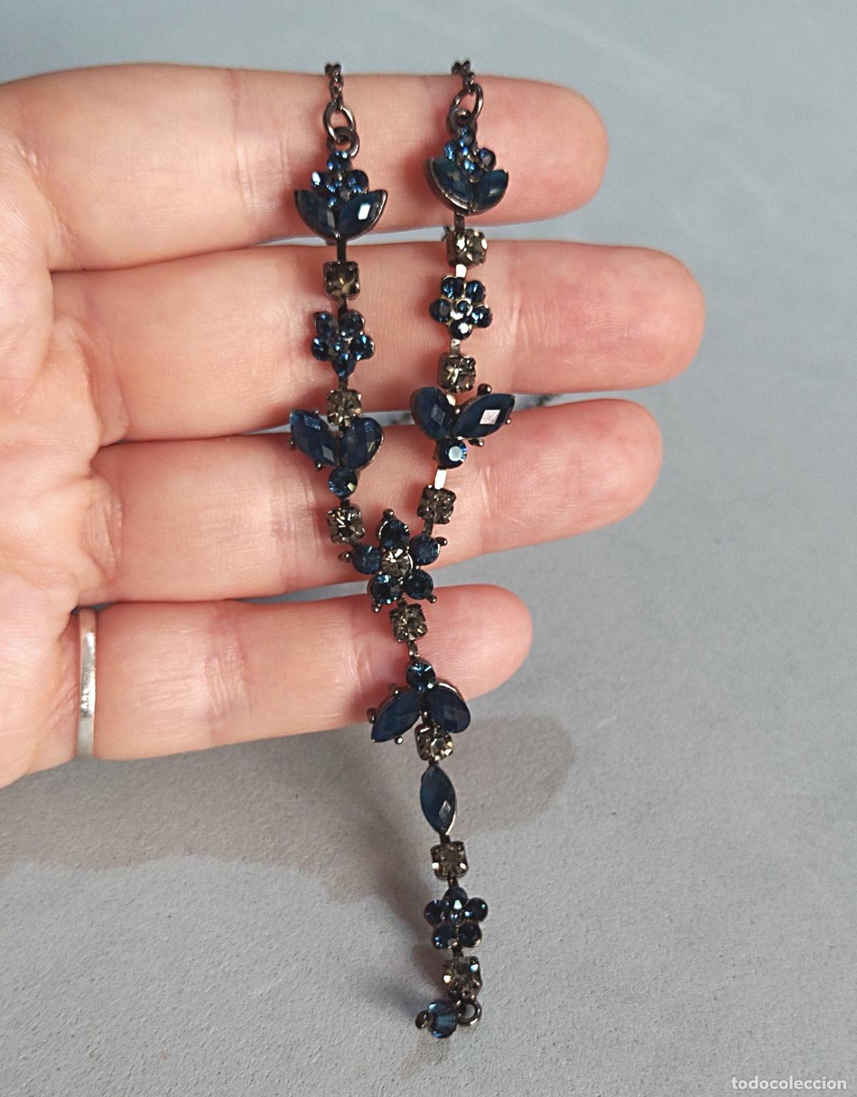 Joyeria: Collar con brillantes cristales azules - Foto 2