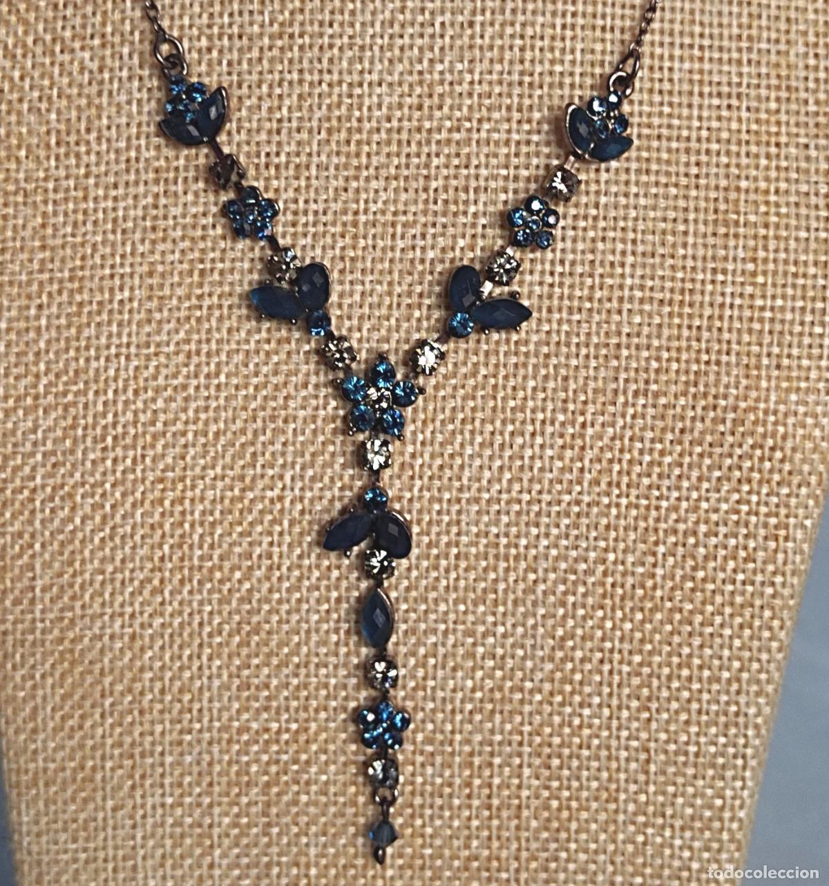 Joyeria: Collar con brillantes cristales azules - Foto 4