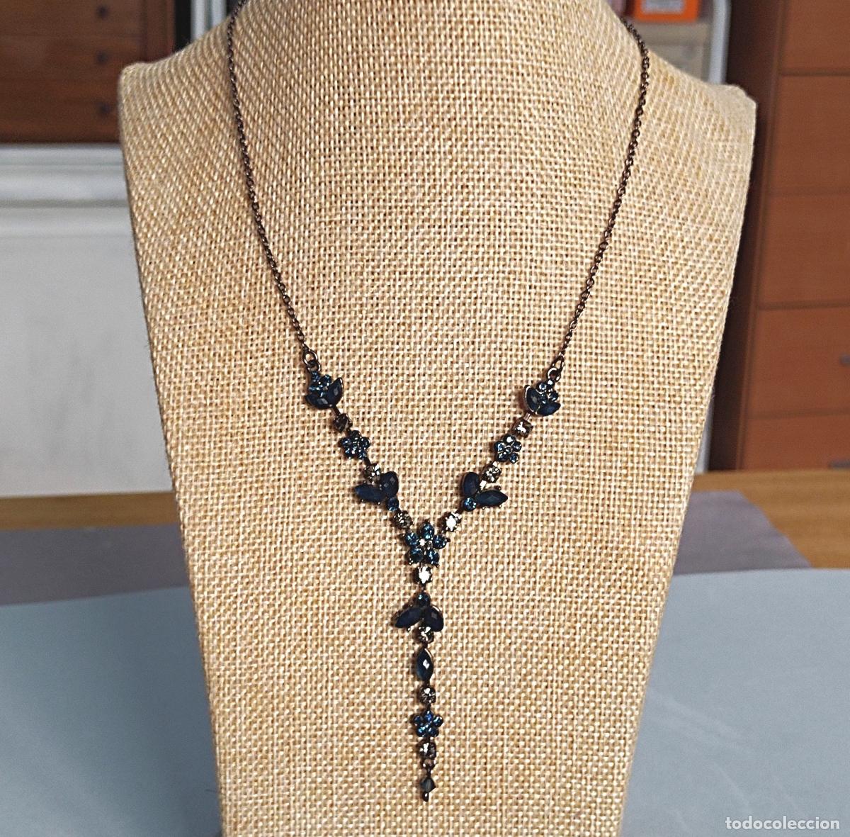 Joyeria: Collar con brillantes cristales azules - Foto 1