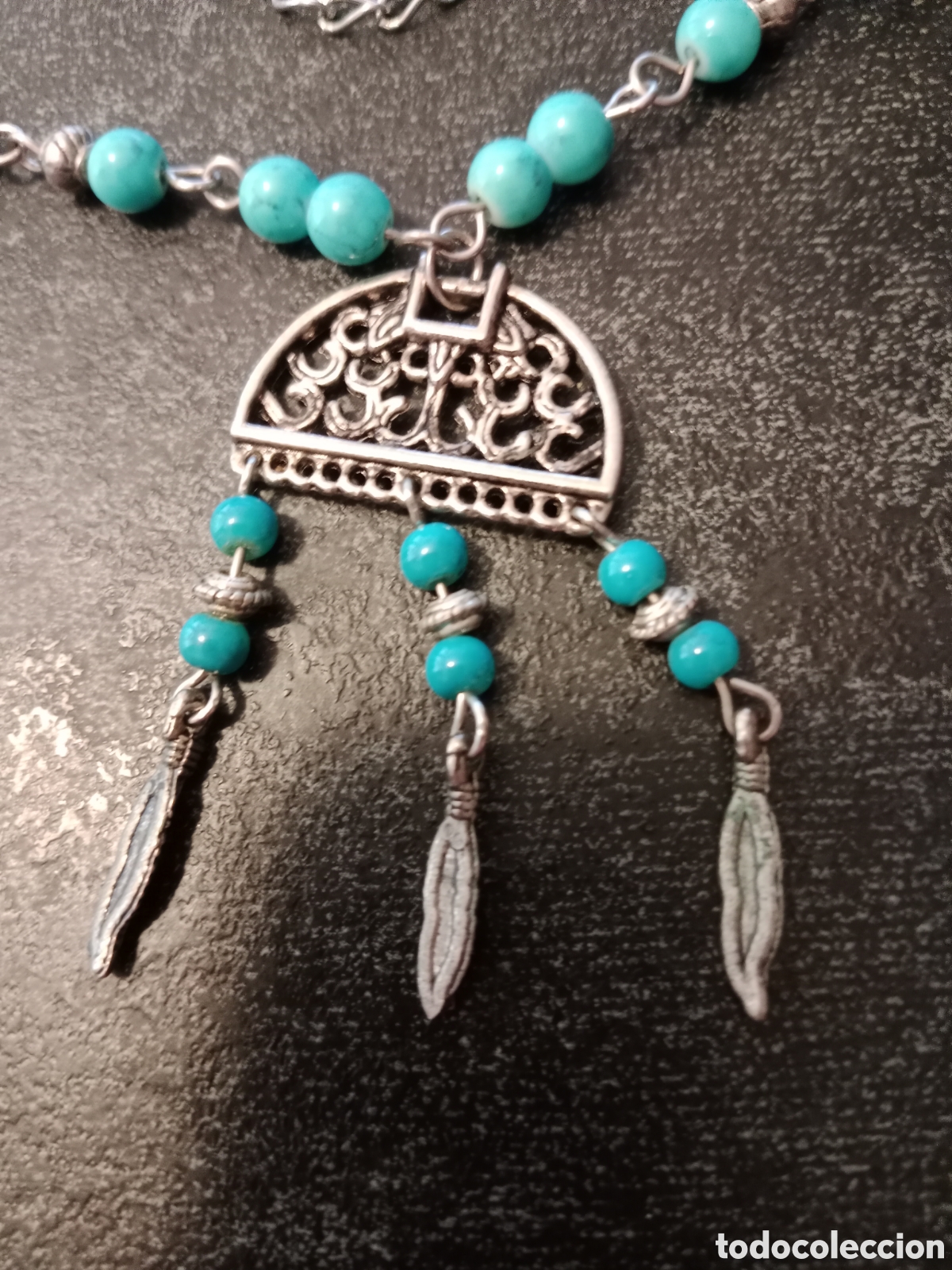 Joyeria: Gargantilla con bolas azul turquesa - Foto 3