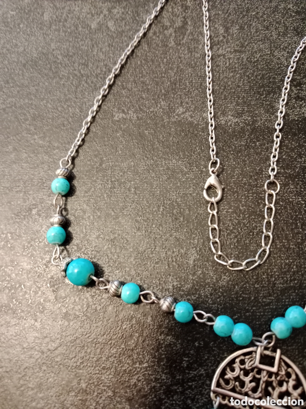 Joyeria: Gargantilla con bolas azul turquesa - Foto 4