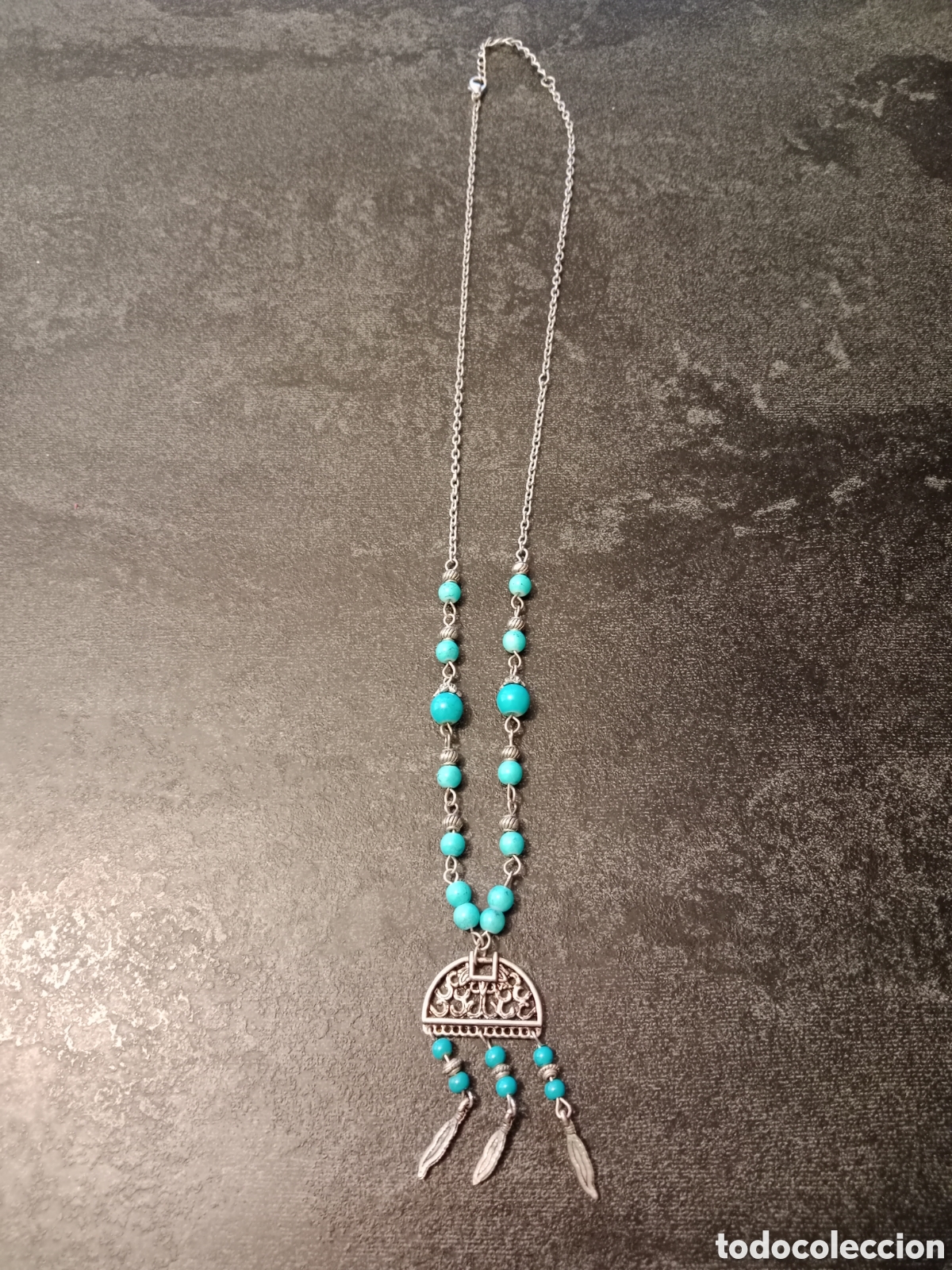 Joyeria: Gargantilla con bolas azul turquesa - Foto 1