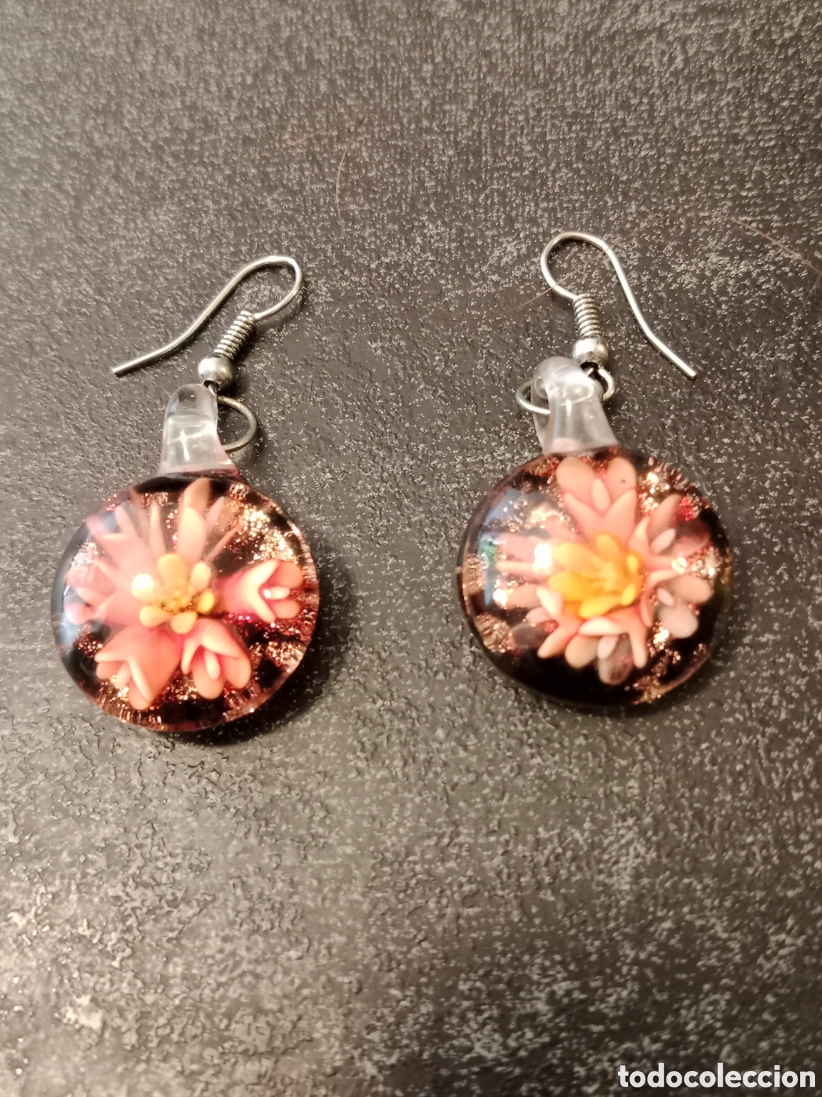 Joyeria: Pendientes cristal con flor onterior - Foto 1