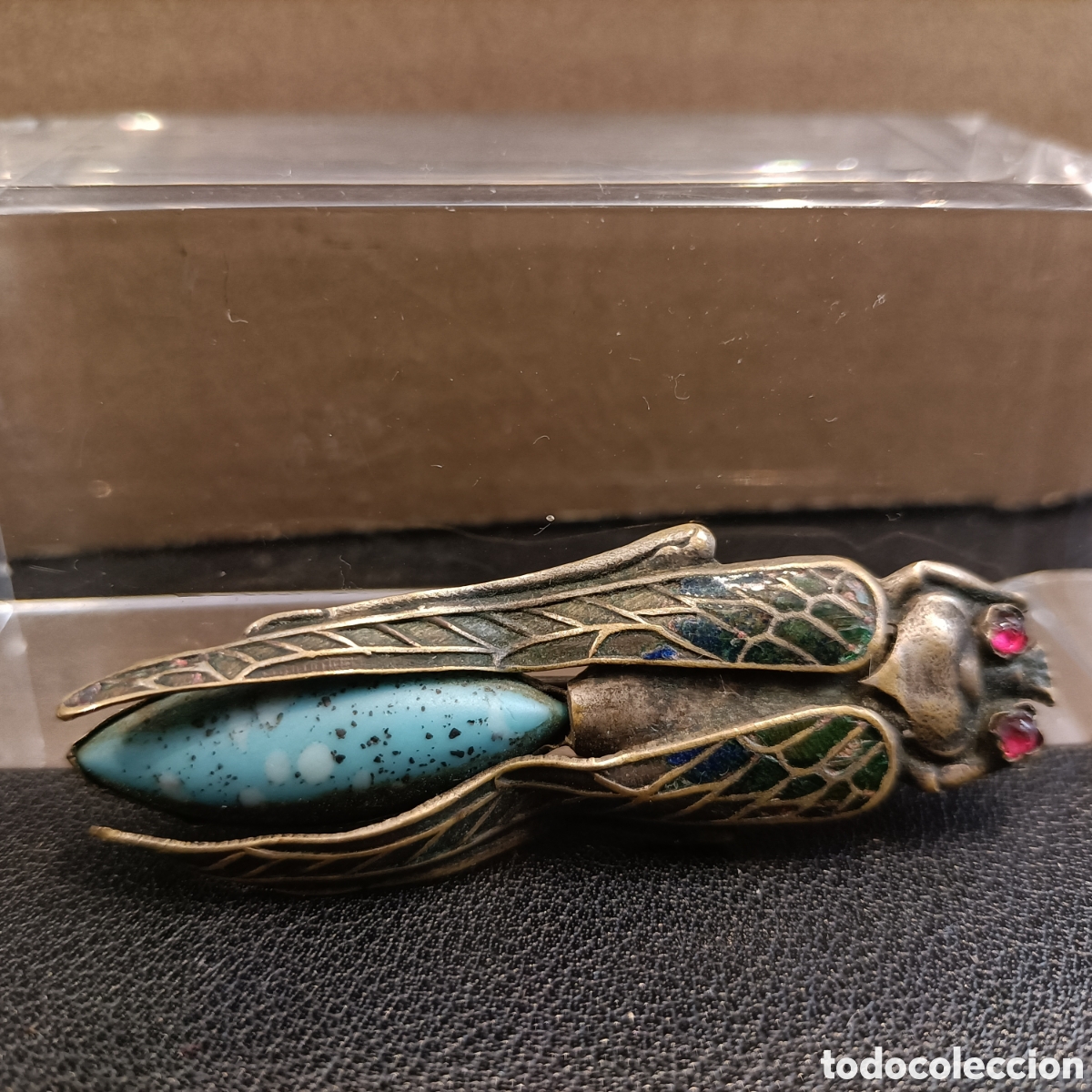 Joyeria: Broche antiguo con forma de cigarra. - Foto 2