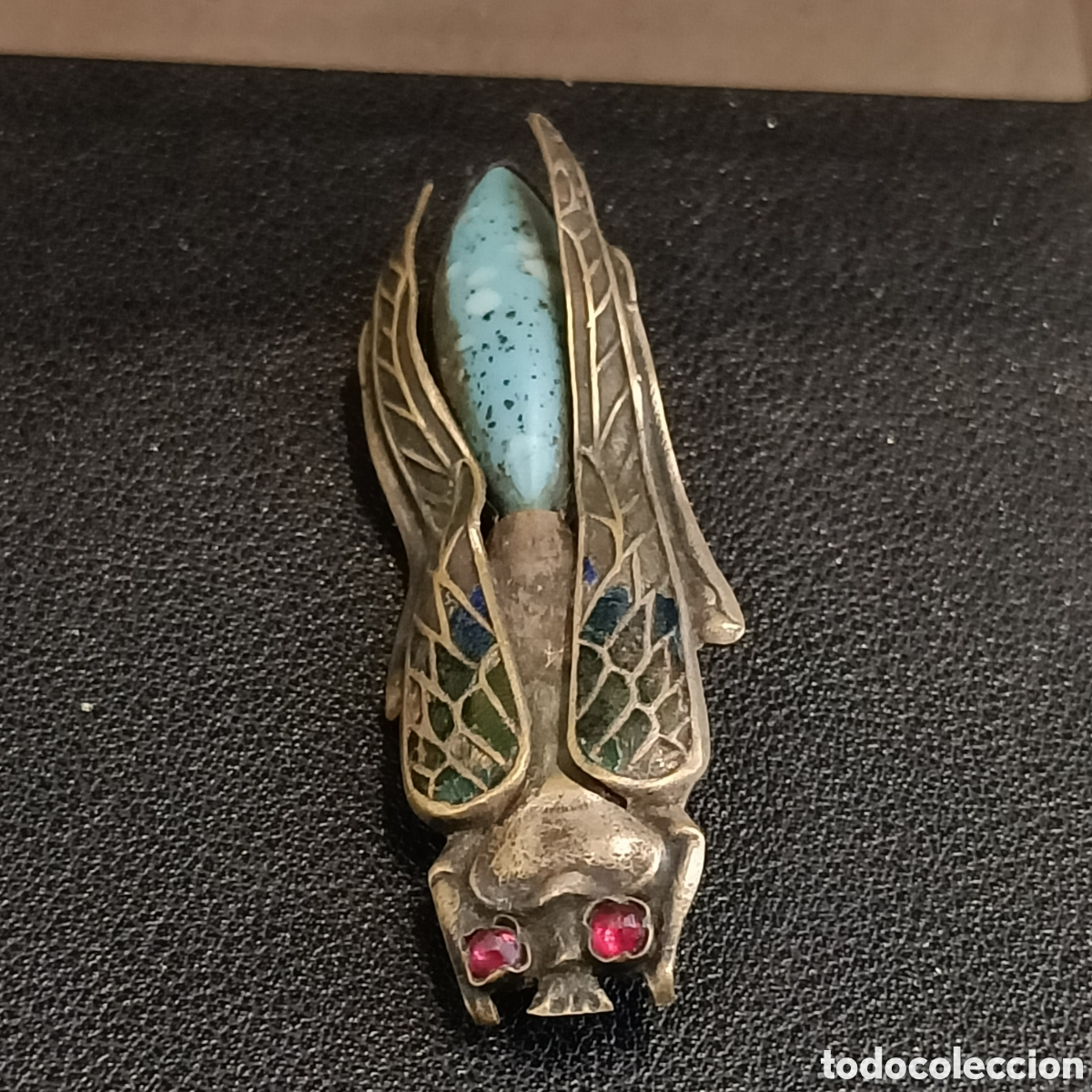 Joyeria: Broche antiguo con forma de cigarra. - Foto 4