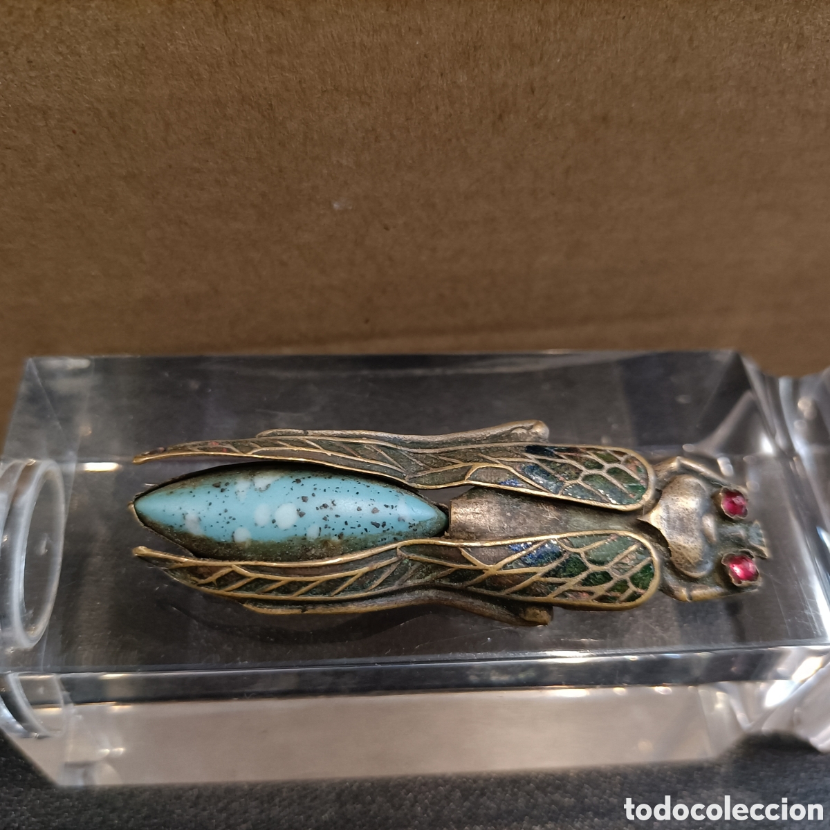 Joyeria: Broche antiguo con forma de cigarra. - Foto 1