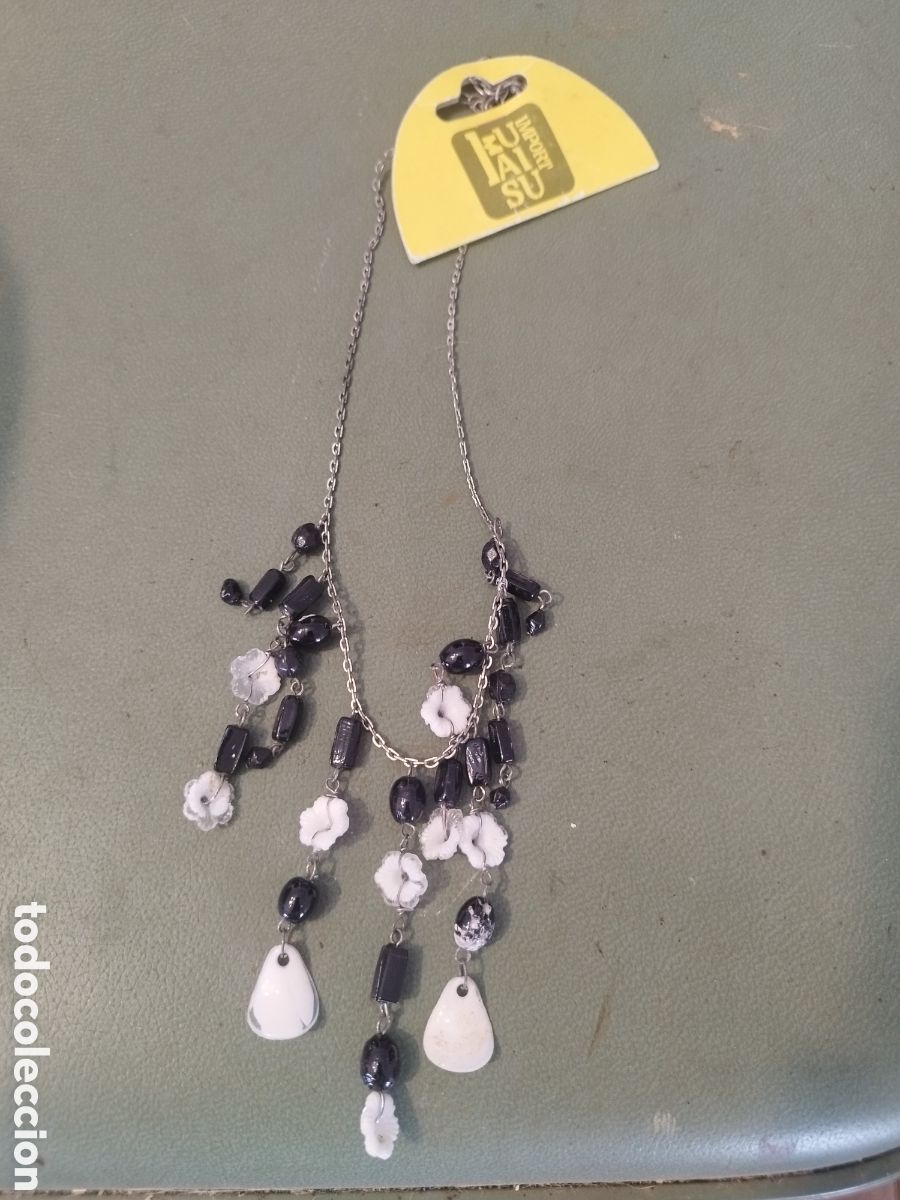 Joyeria: Collar blanco y negro vintage - Foto 2