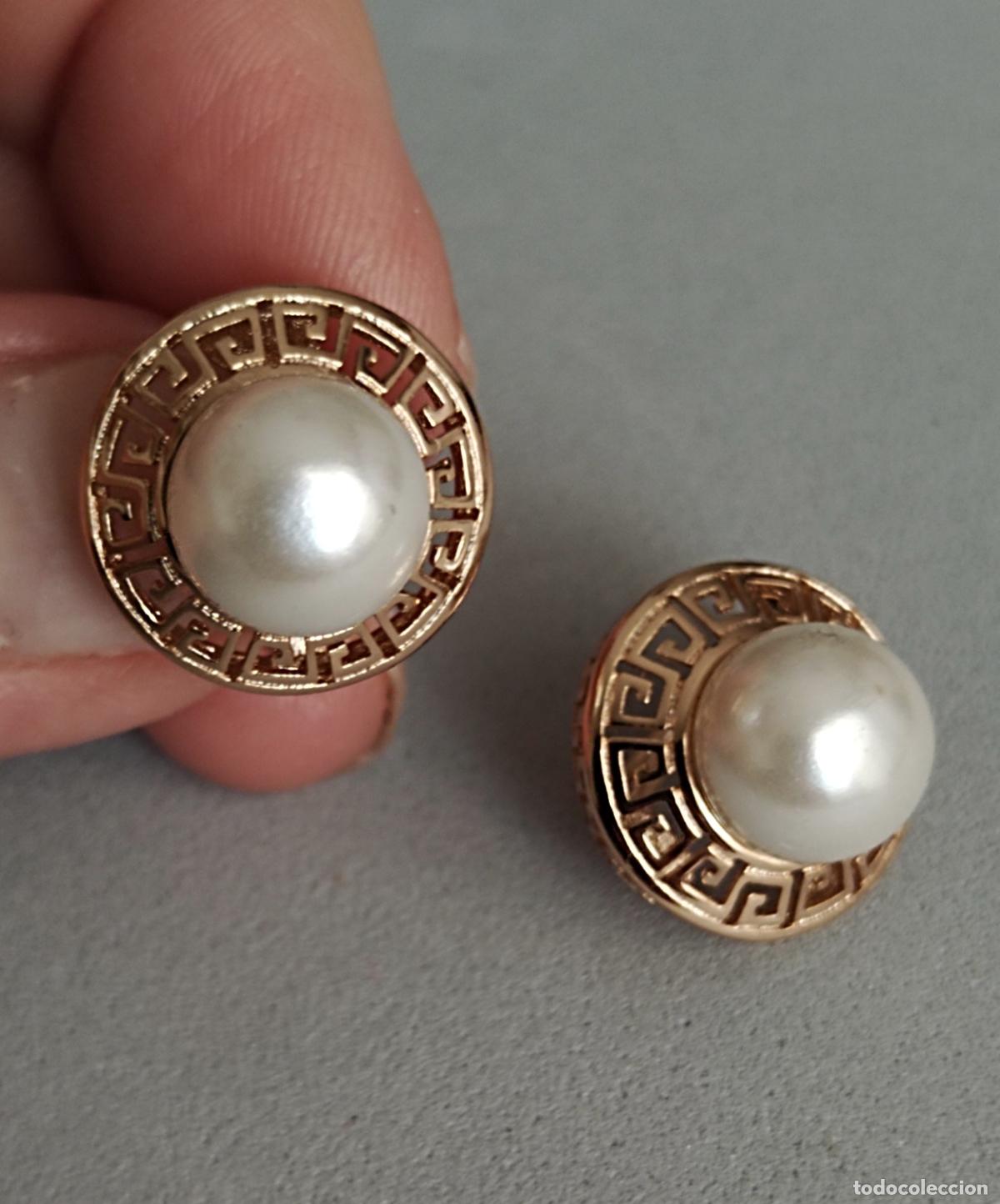 Joyeria: Pendientes con perla, cierre de pala. - Foto 3