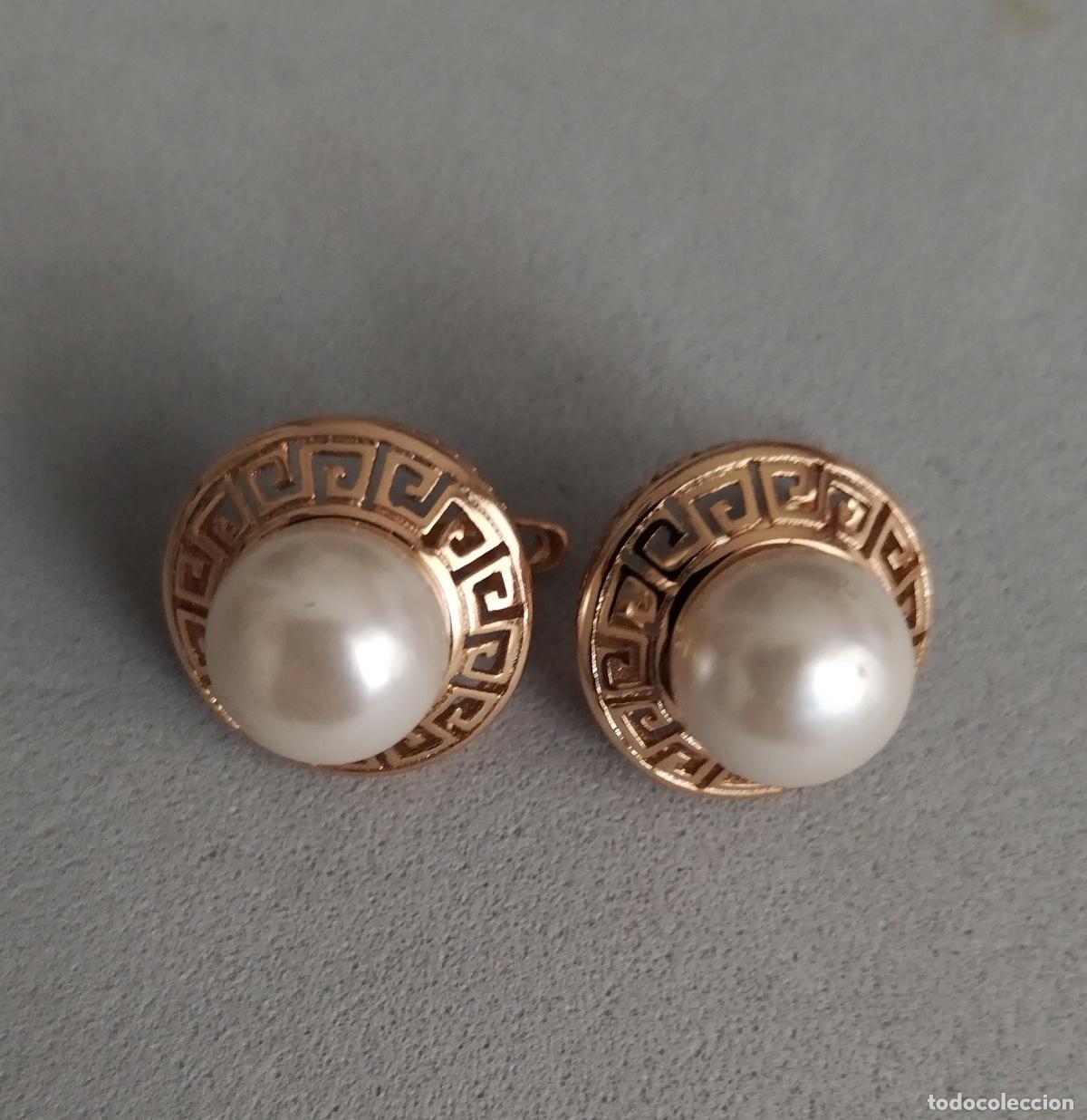 Joyeria: Pendientes con perla, cierre de pala. - Foto 4