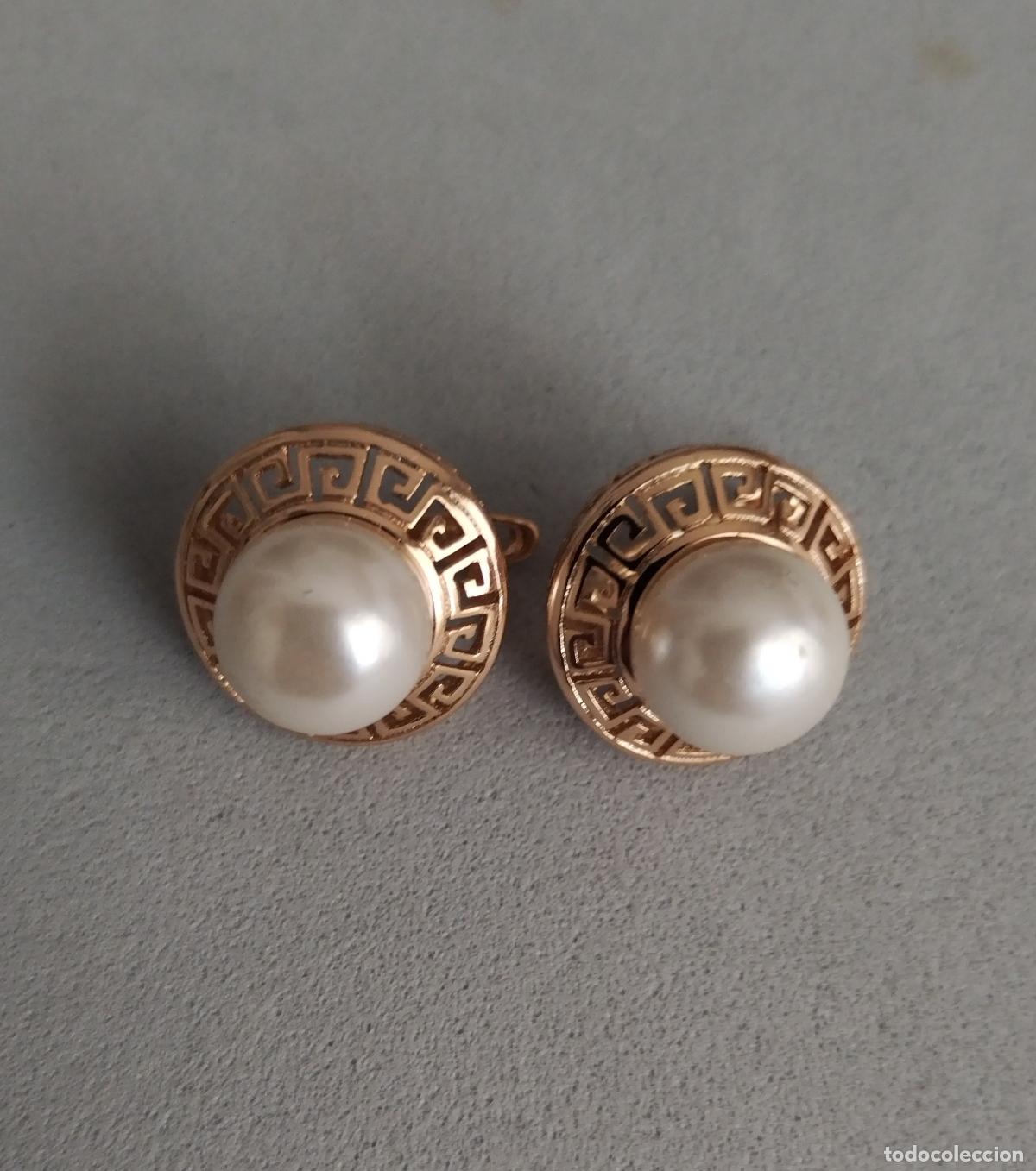 Joyeria: Pendientes con perla, cierre de pala. - Foto 6