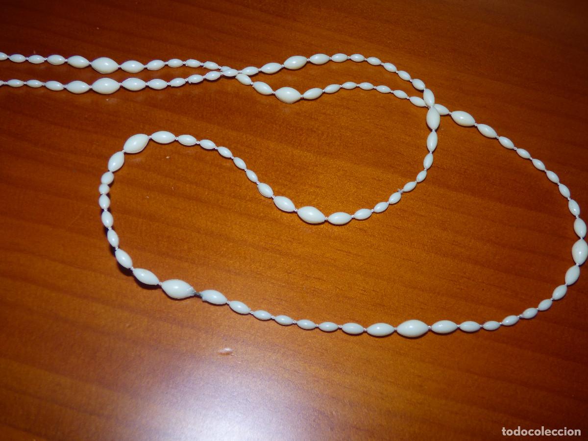 Joyeria: Collar de color marfil, vintage. - Foto 1
