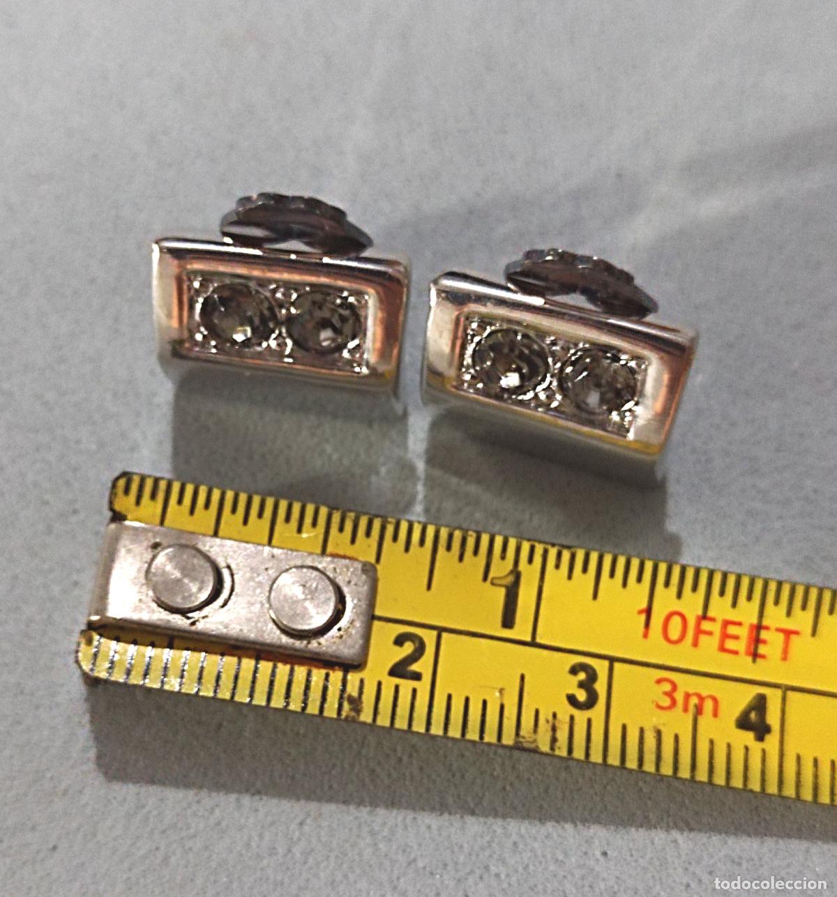 Joyeria: Pendientes plateados, cierre de clip. - Foto 3