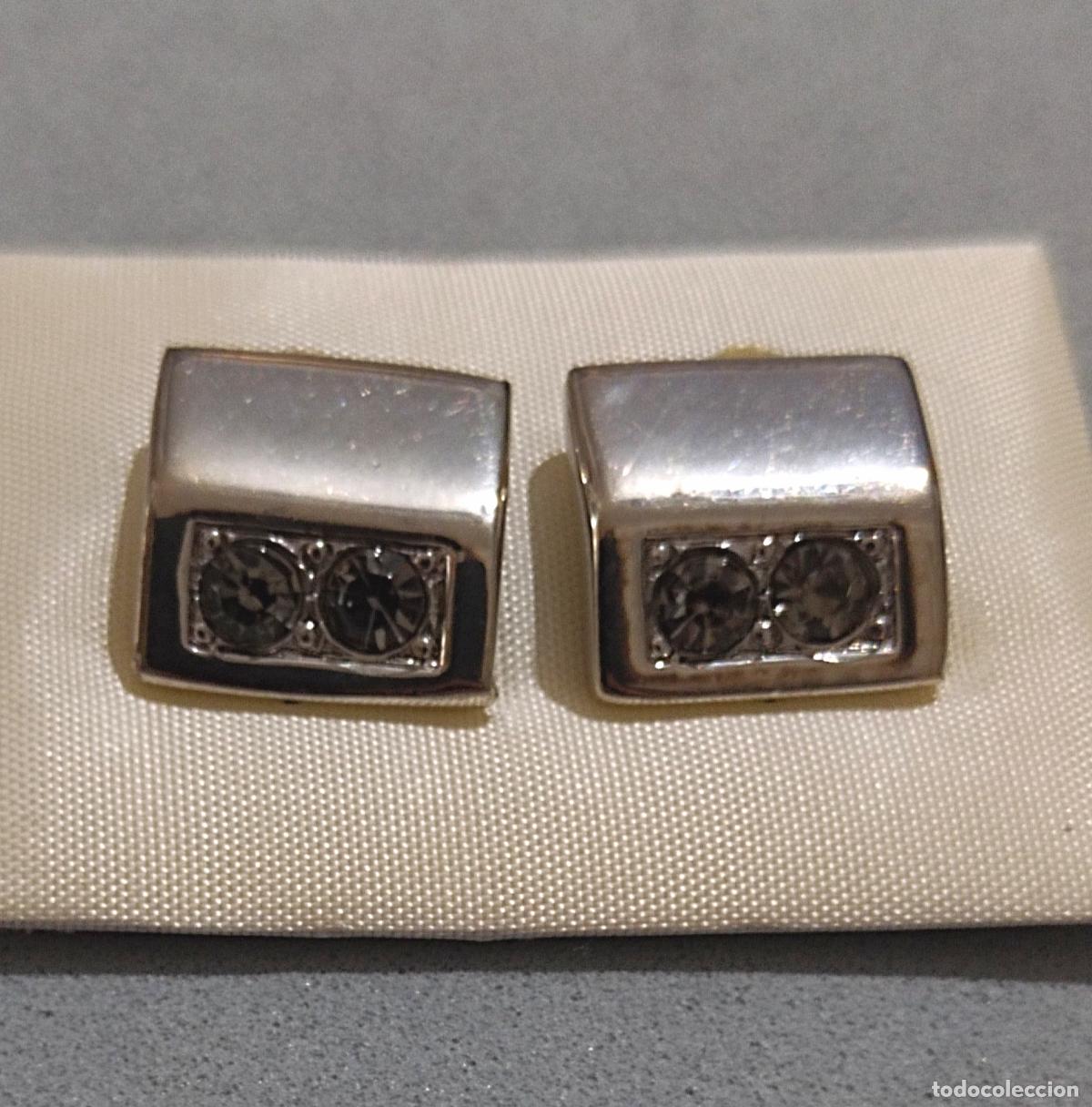 Joyeria: Pendientes plateados, cierre de clip. - Foto 4