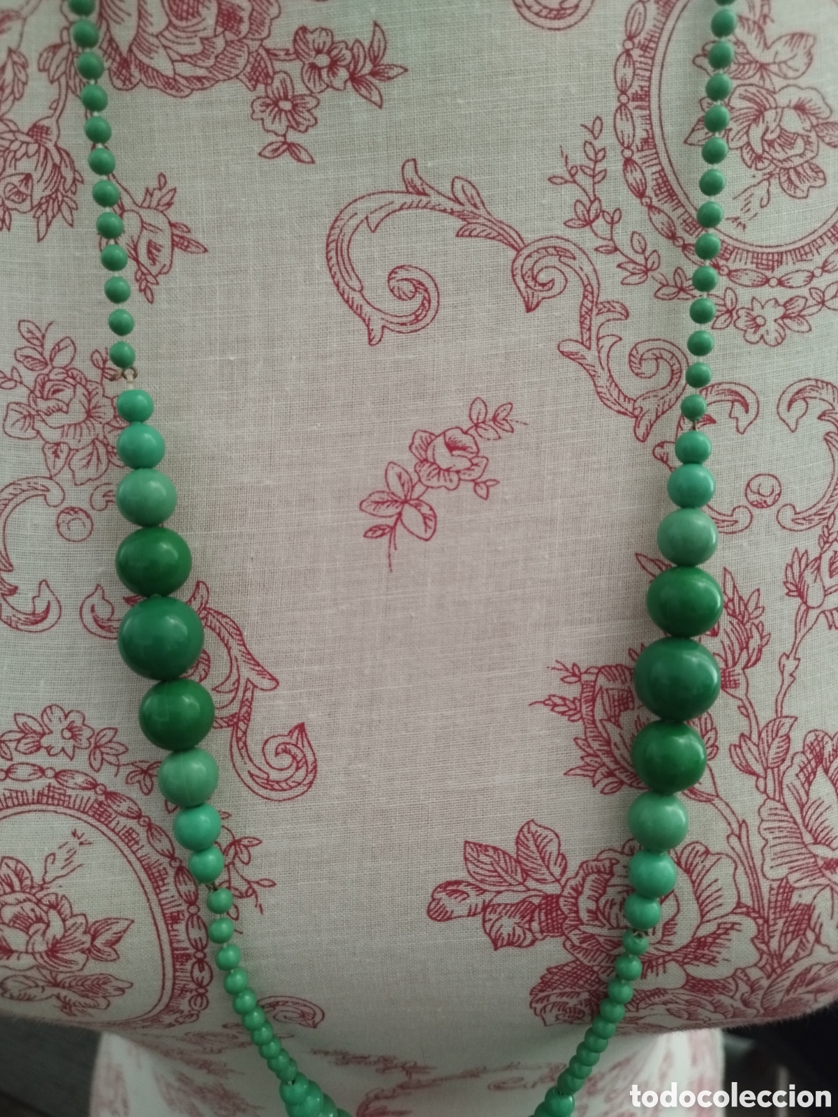 Joyeria: Collar vintage verde cuentas pl&aacute;stico retro - Foto 2
