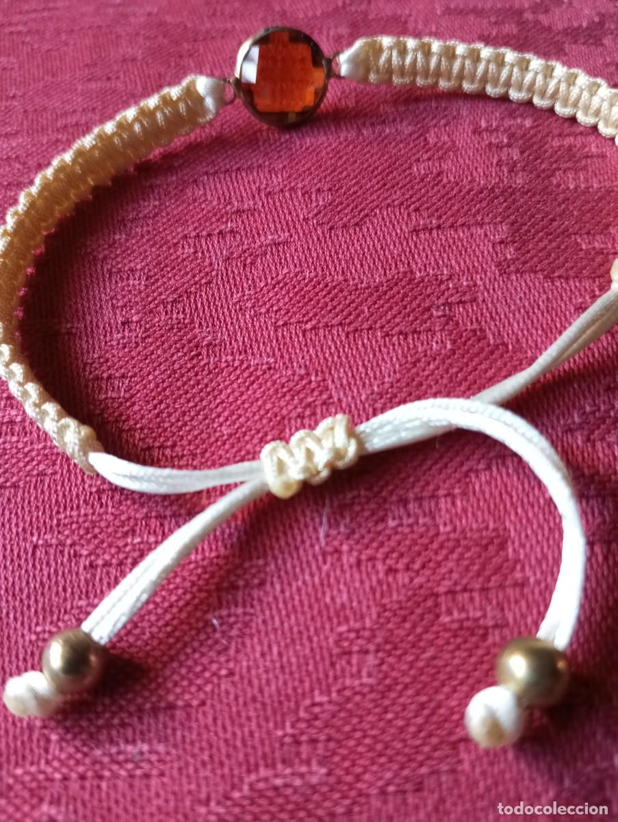 Joyeria: PULSERA MACRAM&Eacute; CON CRISTAL COLOR AMBAR - Foto 3