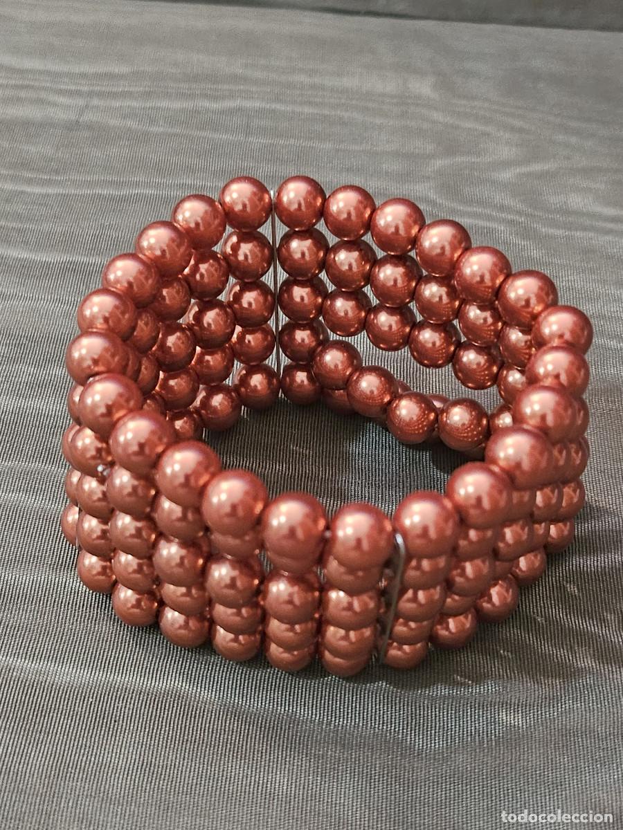 Joyeria: pulsera bisuteria bolas marron - Foto 2
