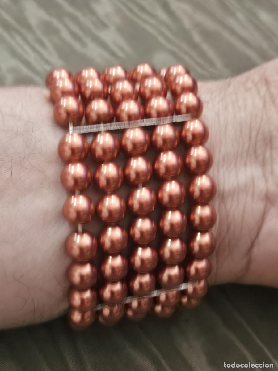 Joyeria: pulsera bisuteria bolas marron - Foto 3