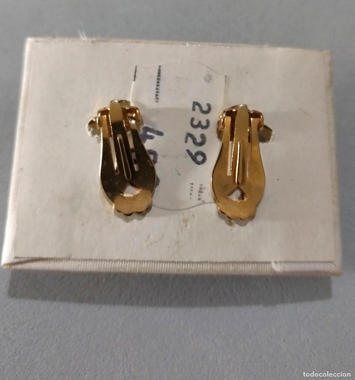 Joyeria: Pendientes dorados, cierre de clip. - Foto 3