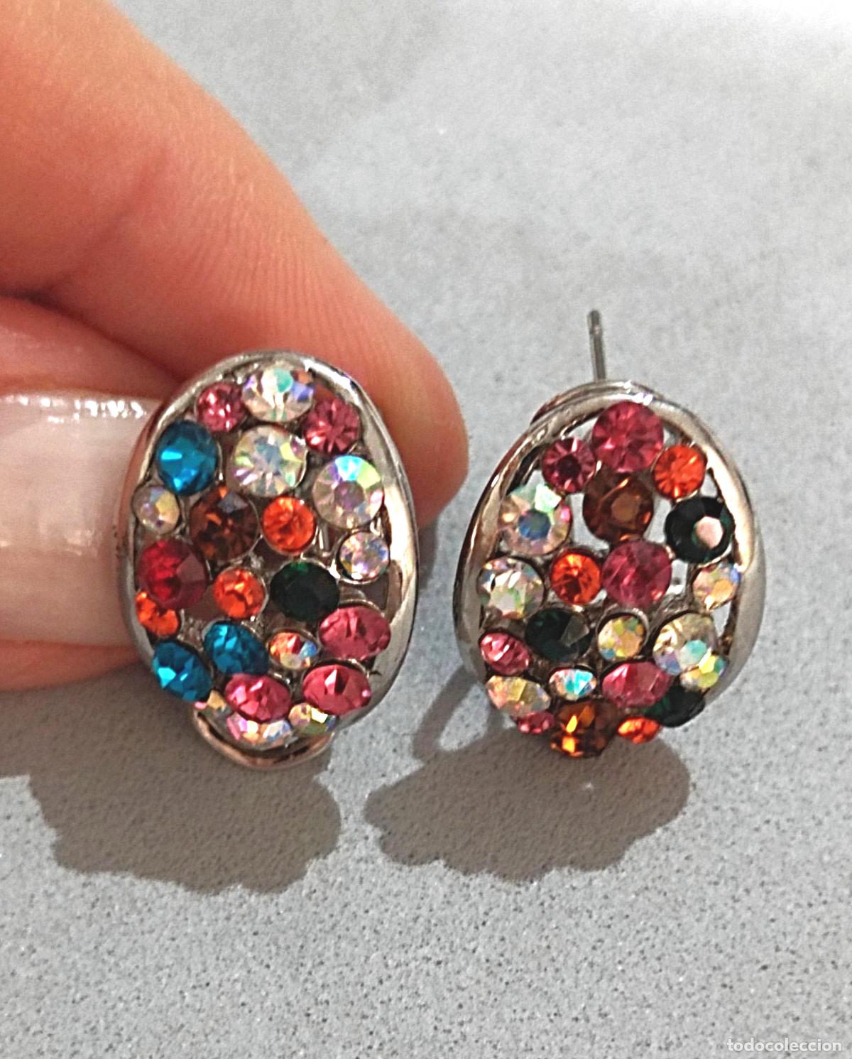 Joyeria: Pendientes plateados, cierre omega. - Foto 1