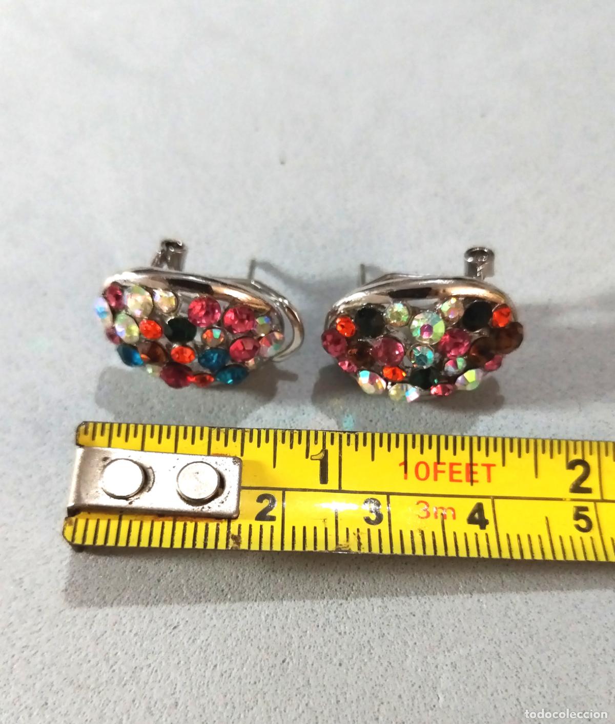 Joyeria: Pendientes plateados, cierre omega. - Foto 3