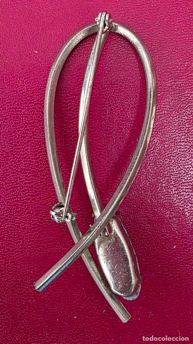 Joyeria: Broche plateado con piedra azul turquesa - Foto 1