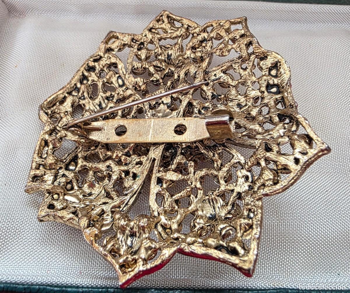 Joyeria: Broche &ldquo;Rubí-flor&rdquo; strass rojo (6,5 &times; 5,5 cm) - Foto 3