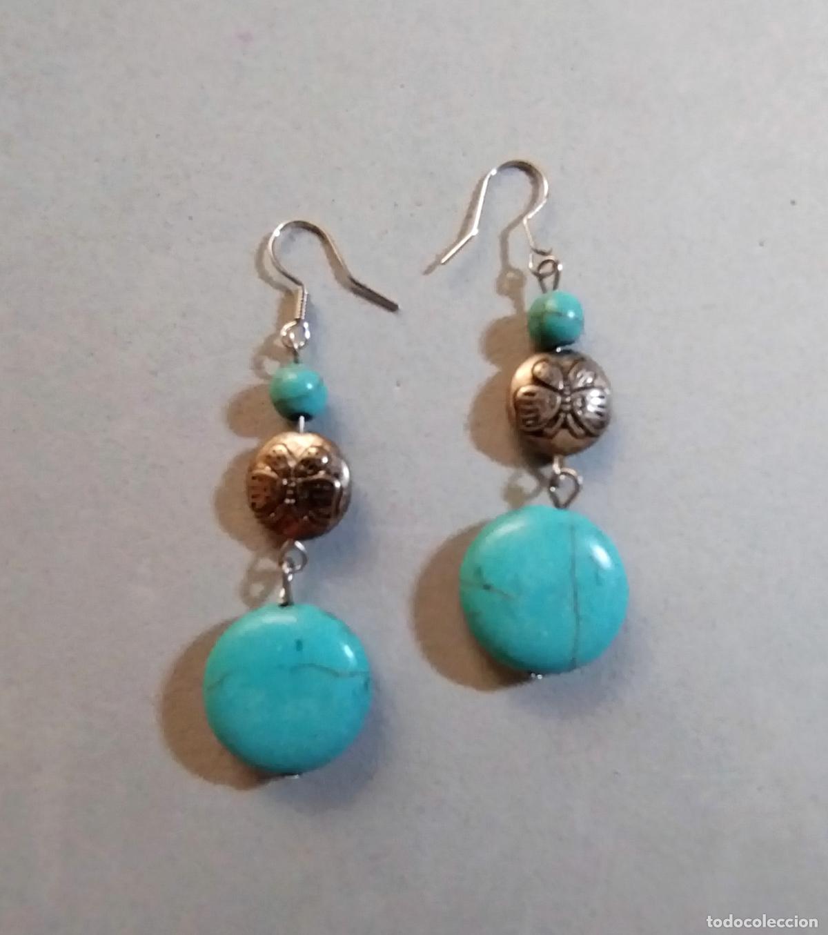 Joyeria: Pendientes con piedra azul. - Foto 2