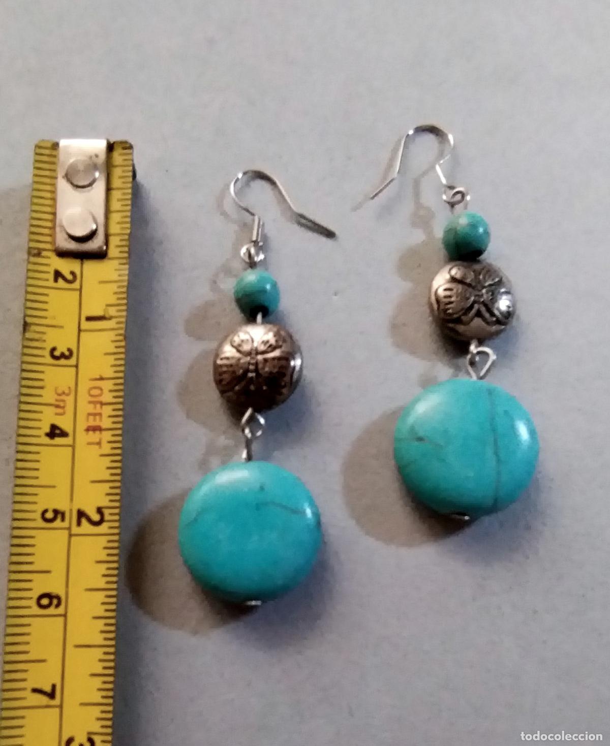 Joyeria: Pendientes con piedra azul. - Foto 3