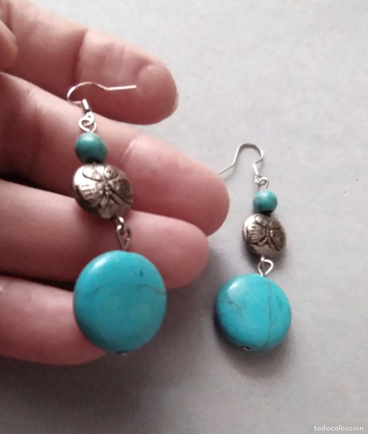 Joyeria: Pendientes con piedra azul. - Foto 1