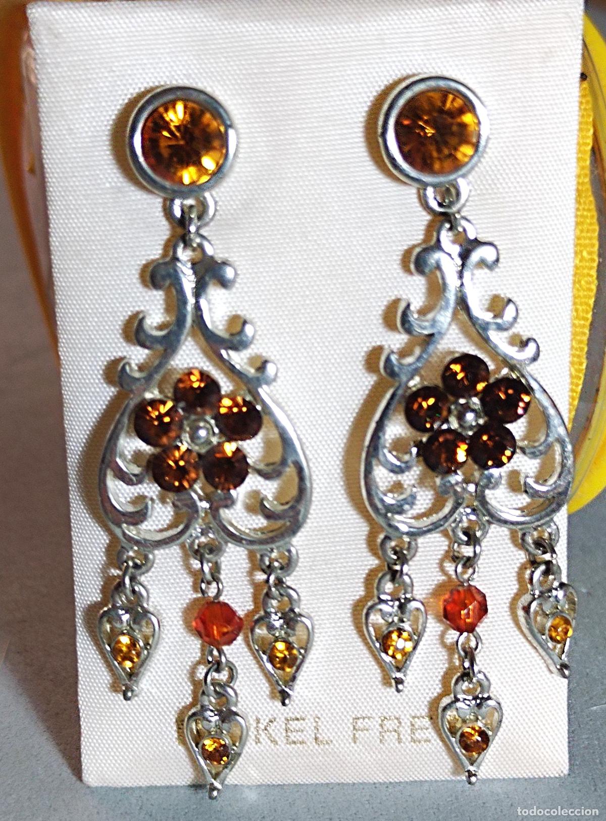 Joyeria: Pendientes largos plateados. - Foto 1